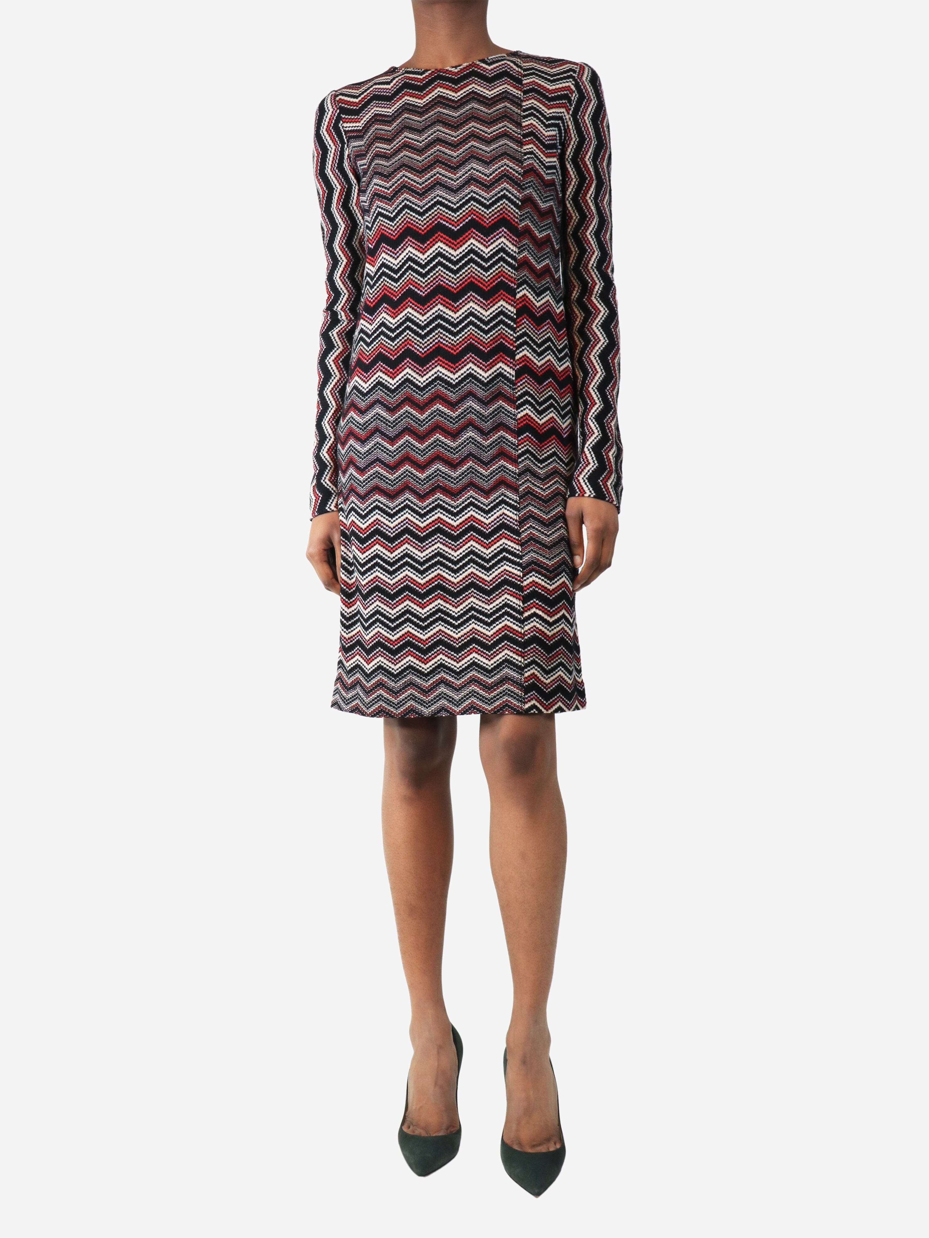 Black lurex mini dress - size UK 6