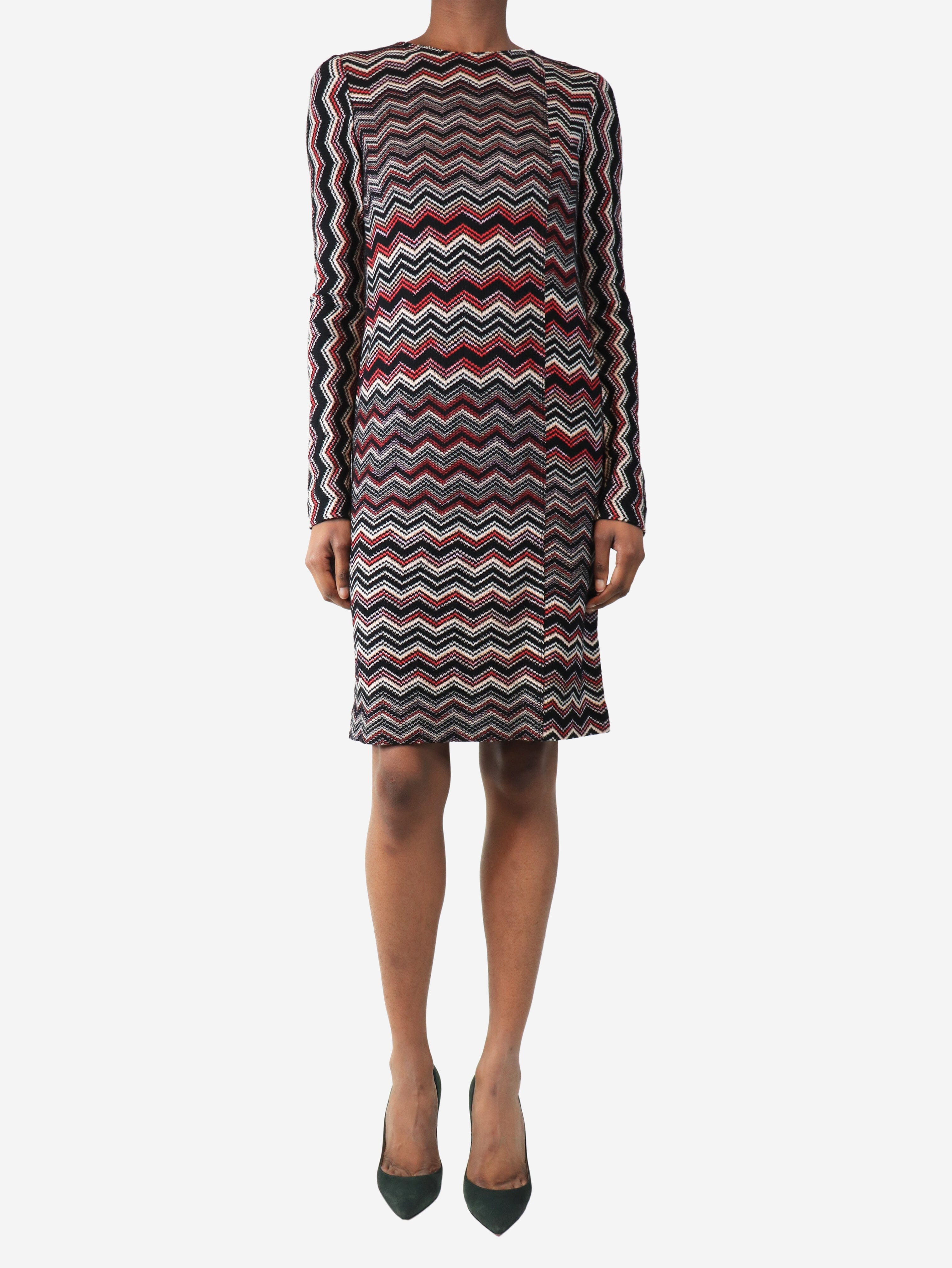 Black lurex mini dress - size UK 6 - Image 2