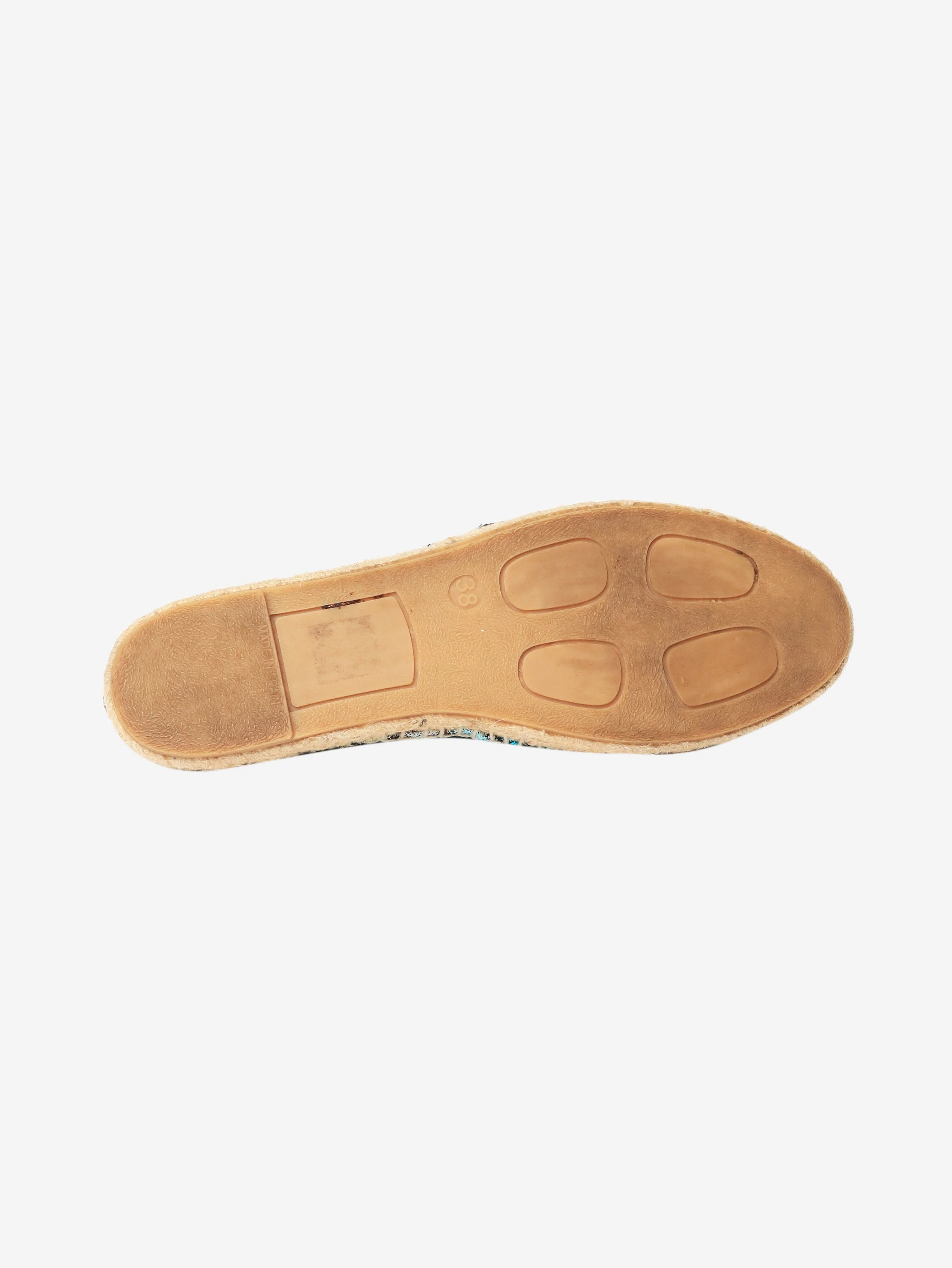 Green zig zag printed espadrilles - size EU 38 (UK 5) - Image 4