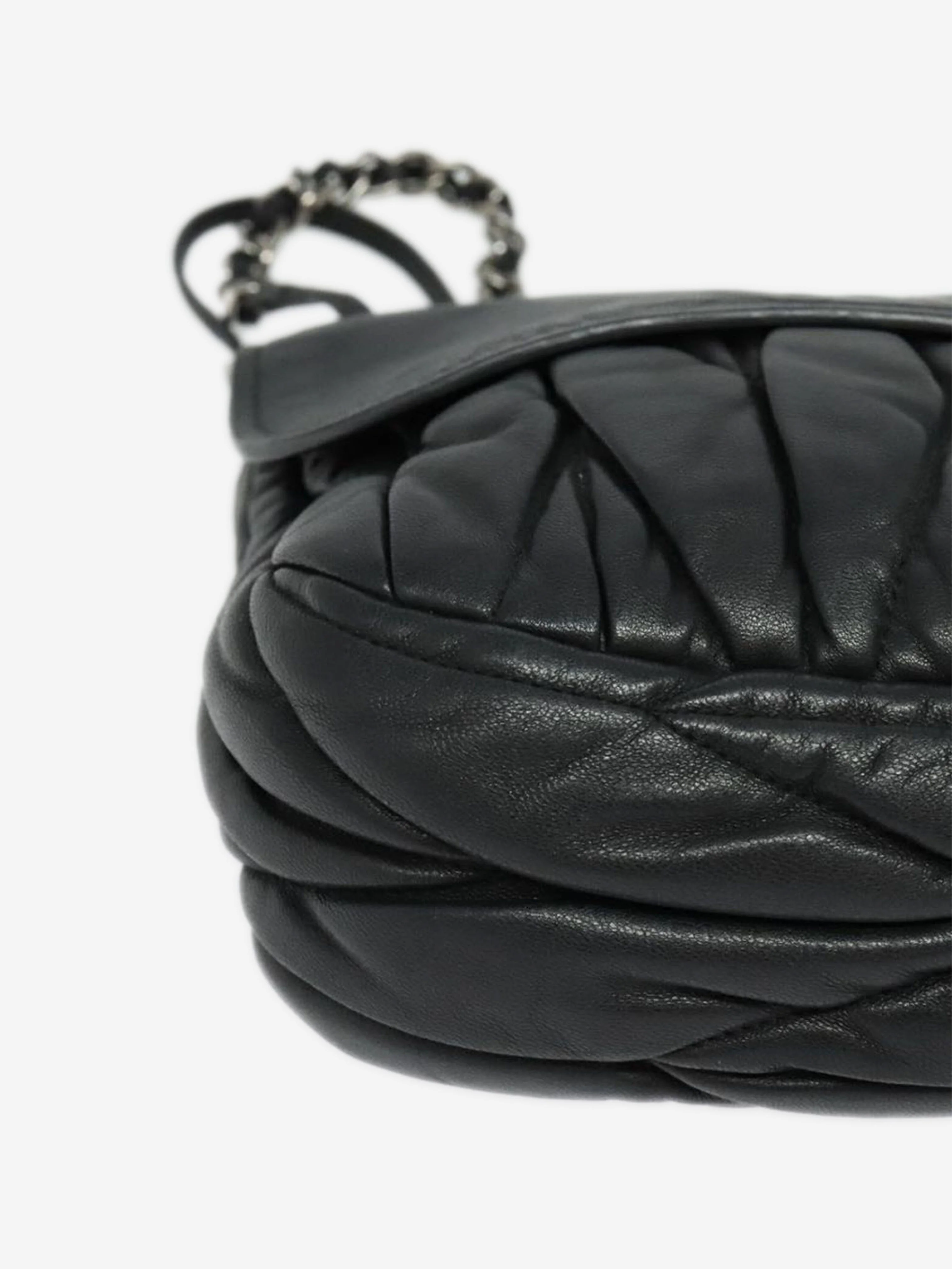 Black Matelasse leather chain bag - Image 11