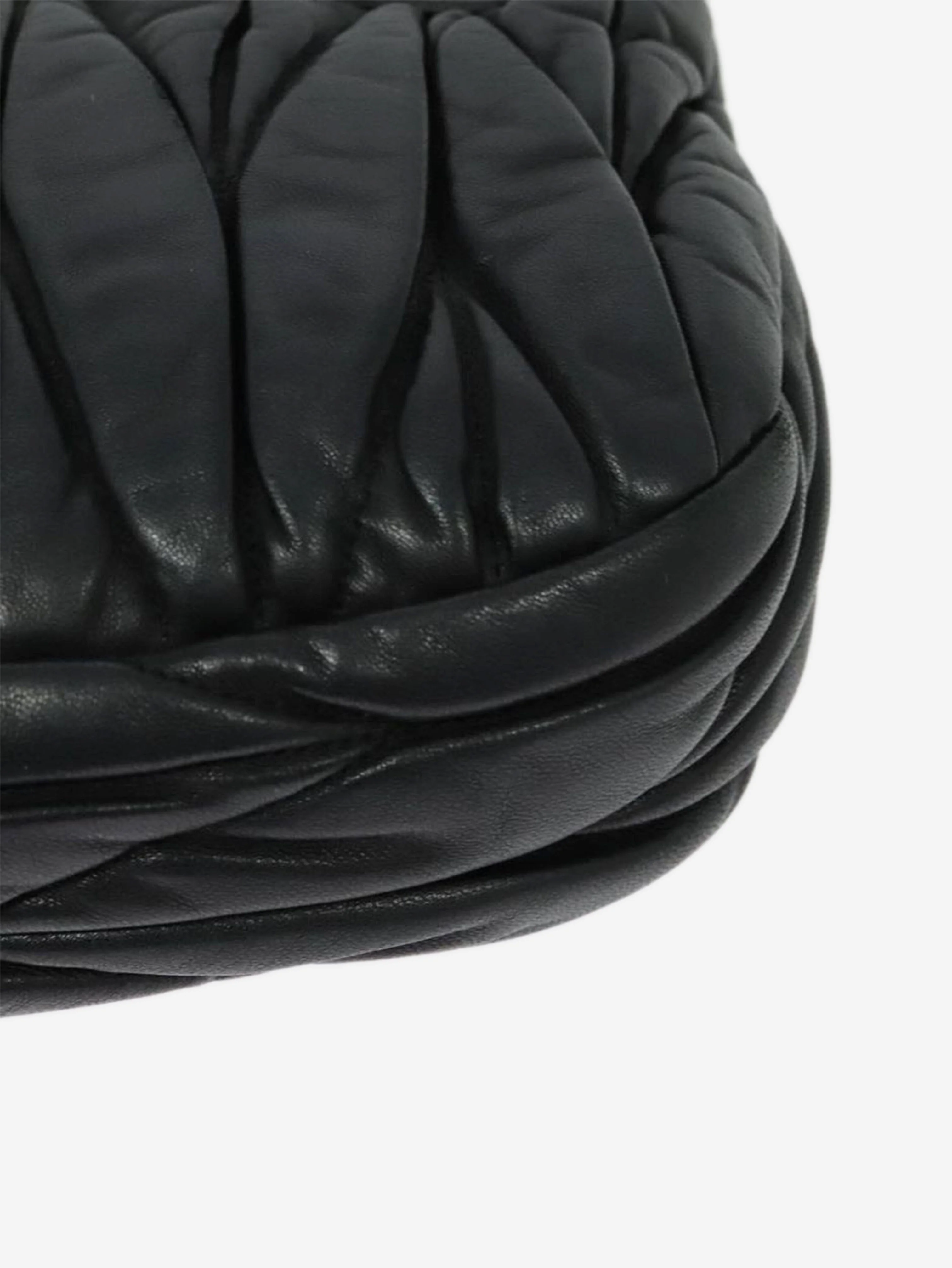 Black Matelasse leather chain bag - Image 14