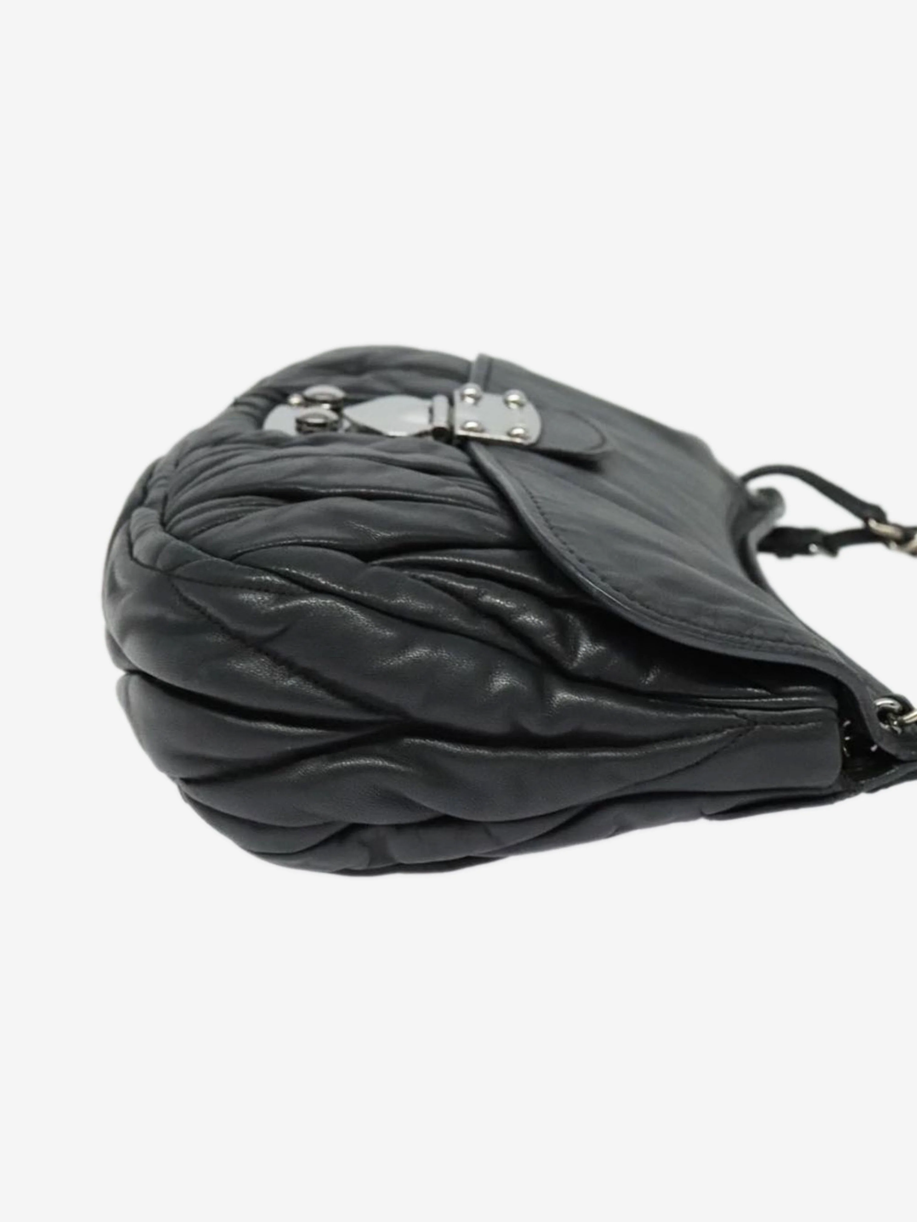 Black Matelasse leather chain bag - Image 5