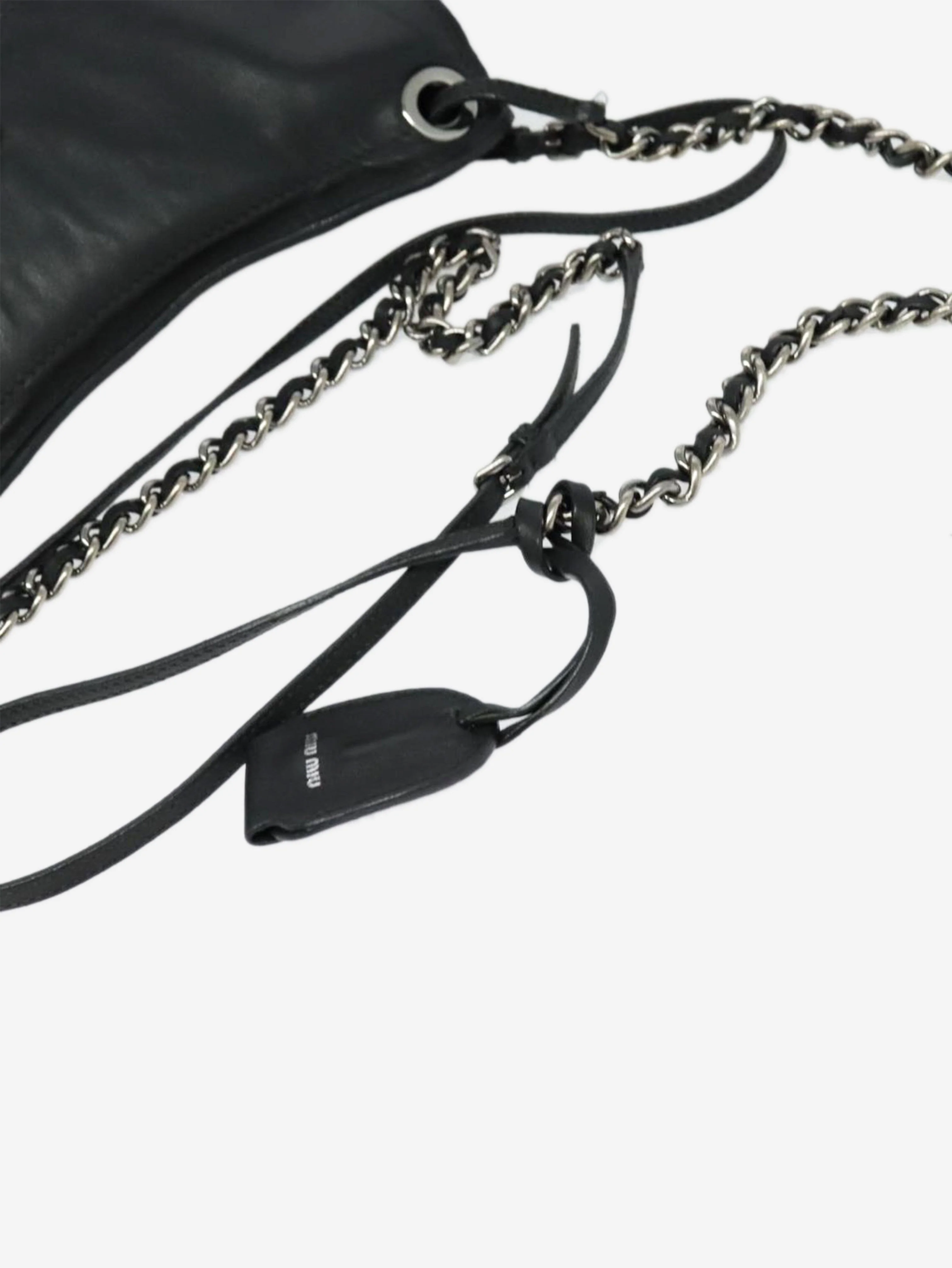 Black Matelasse leather chain bag - Image 8