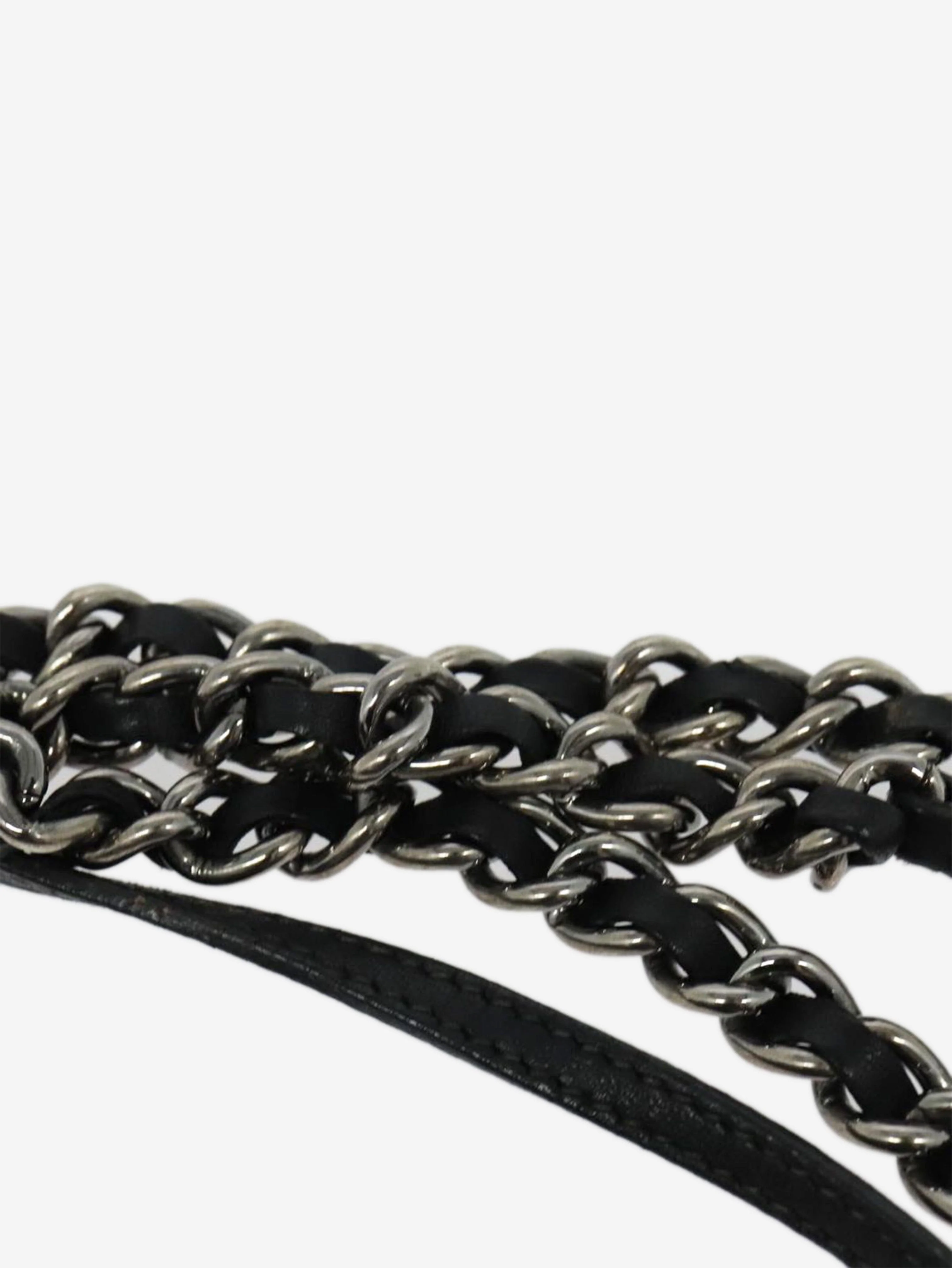 Black Matelasse leather chain bag - Image 9