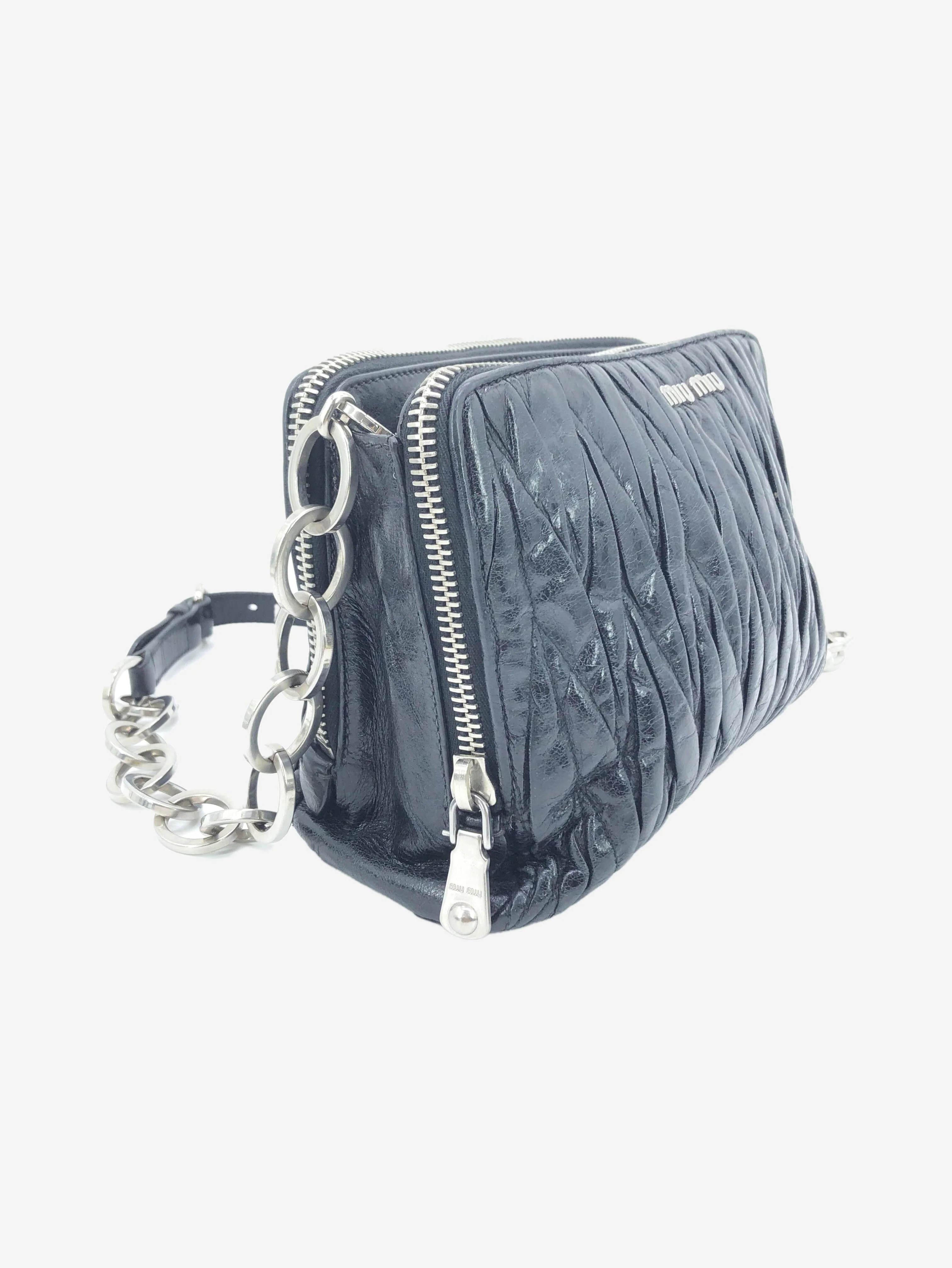 Black Matelasse leather shoulder bag - Image 2
