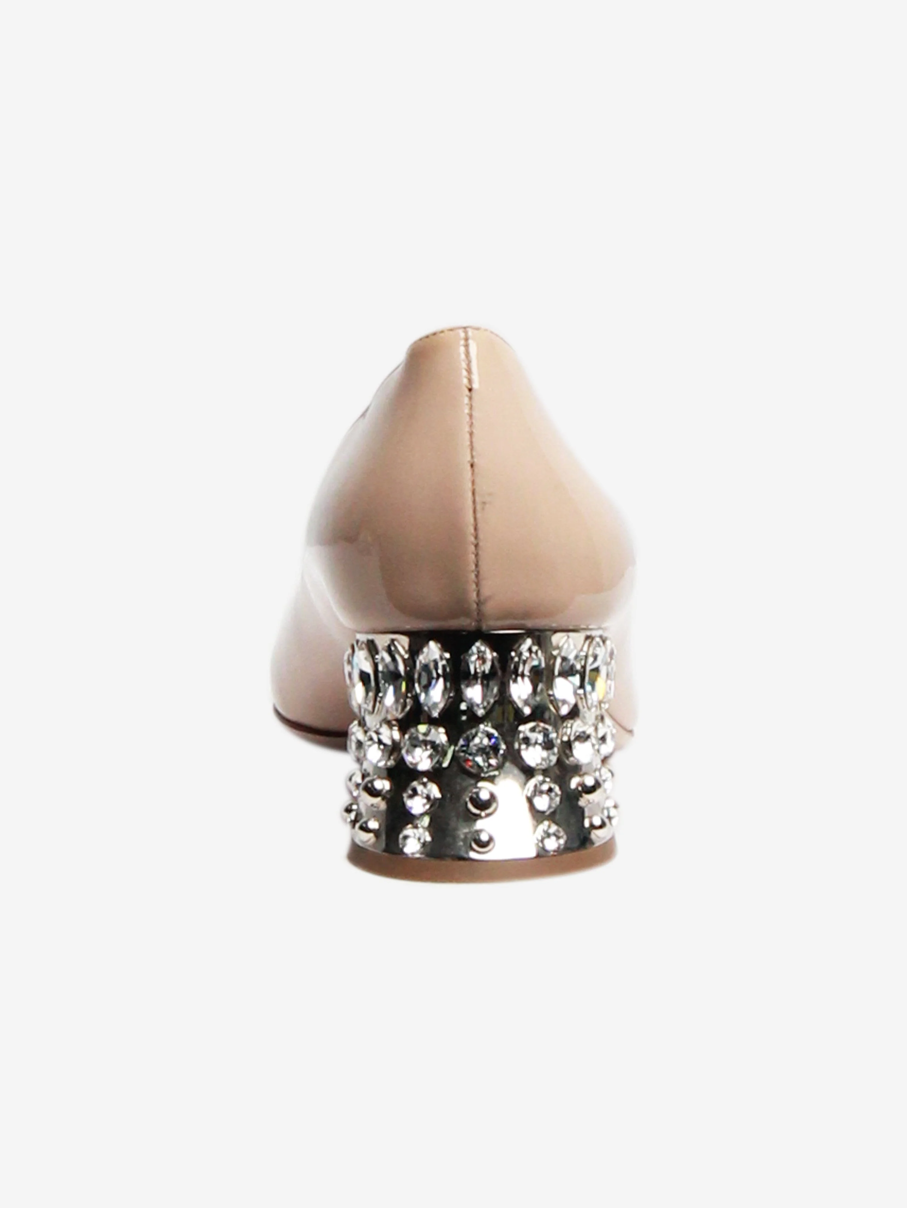 Neutral embellished crystal heels pumps - size EU 36 (UK 3) - Image 3