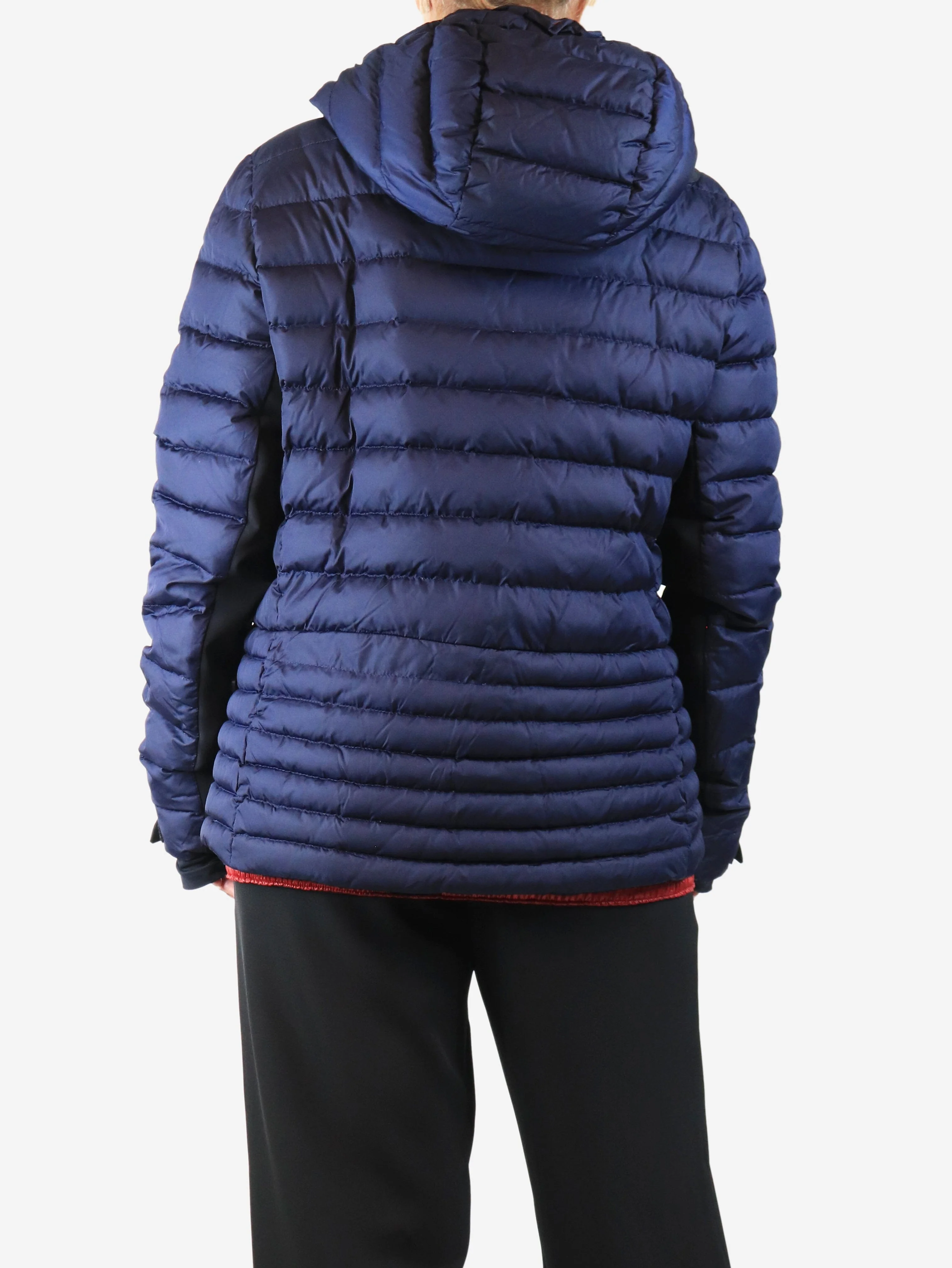Navy hooded puffer jacket - size UK 18 - Image 2
