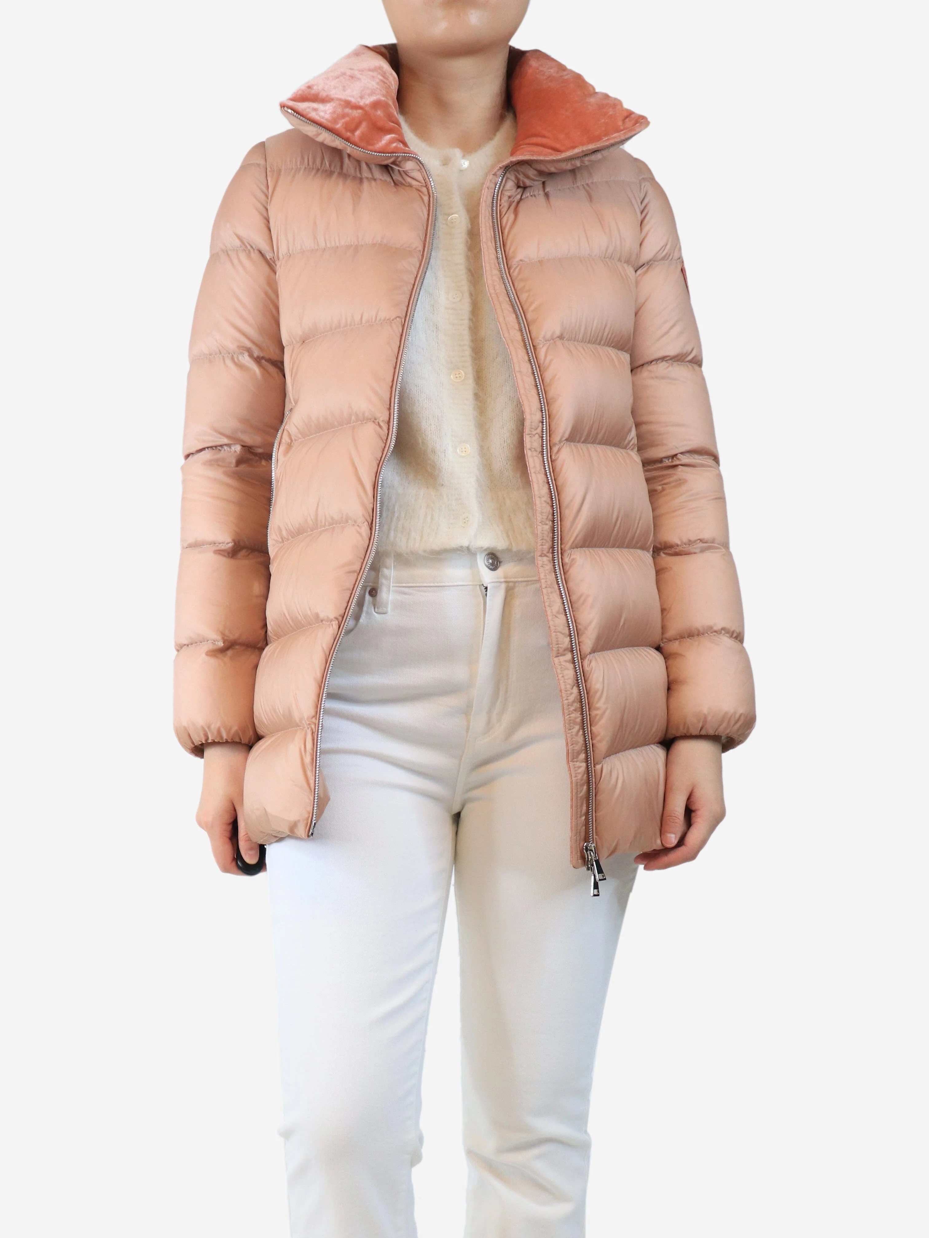 Salmon puffer jacket - size UK 10 - Image 3