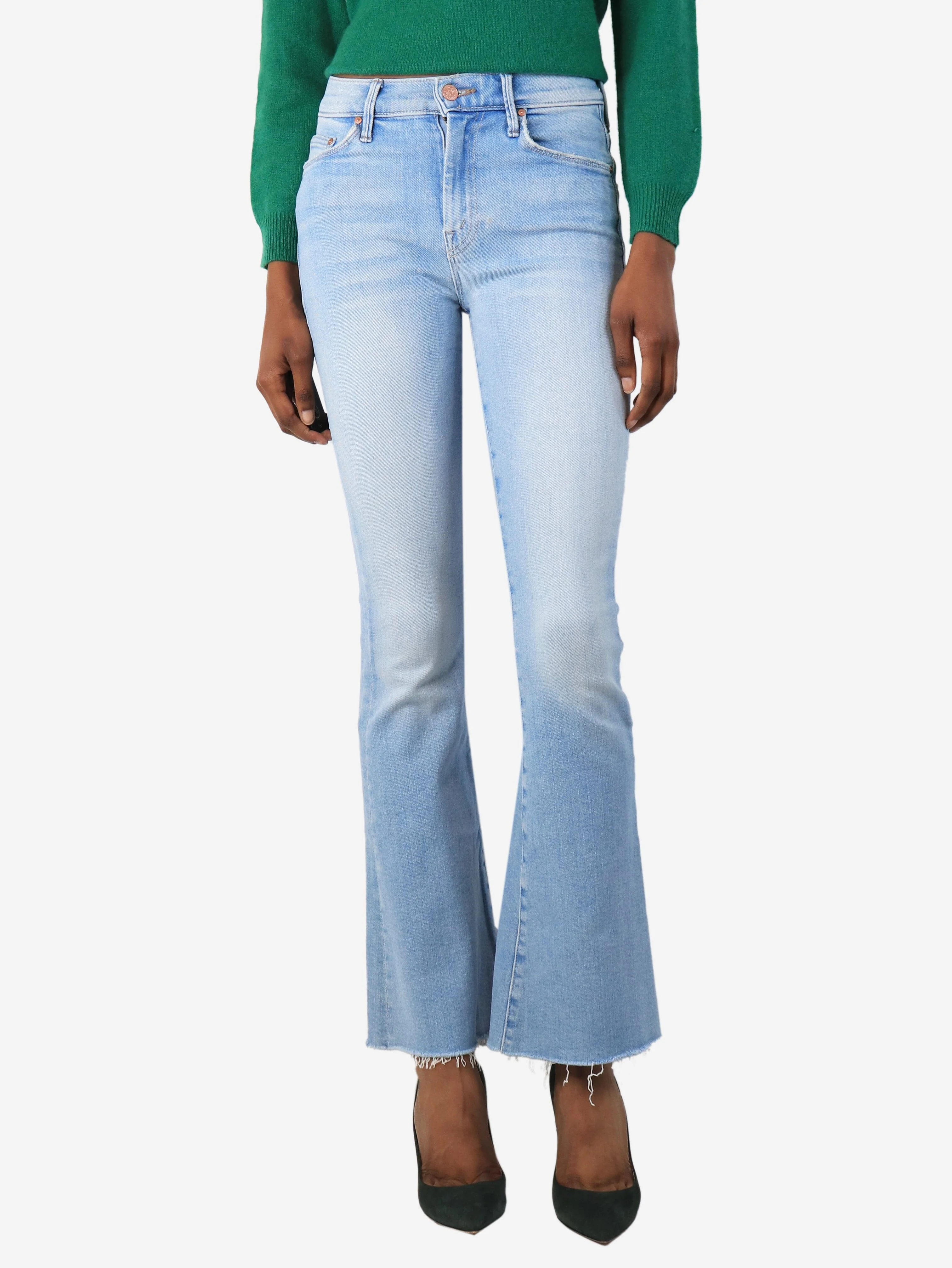 Blue bootcut jeans - size UK 6