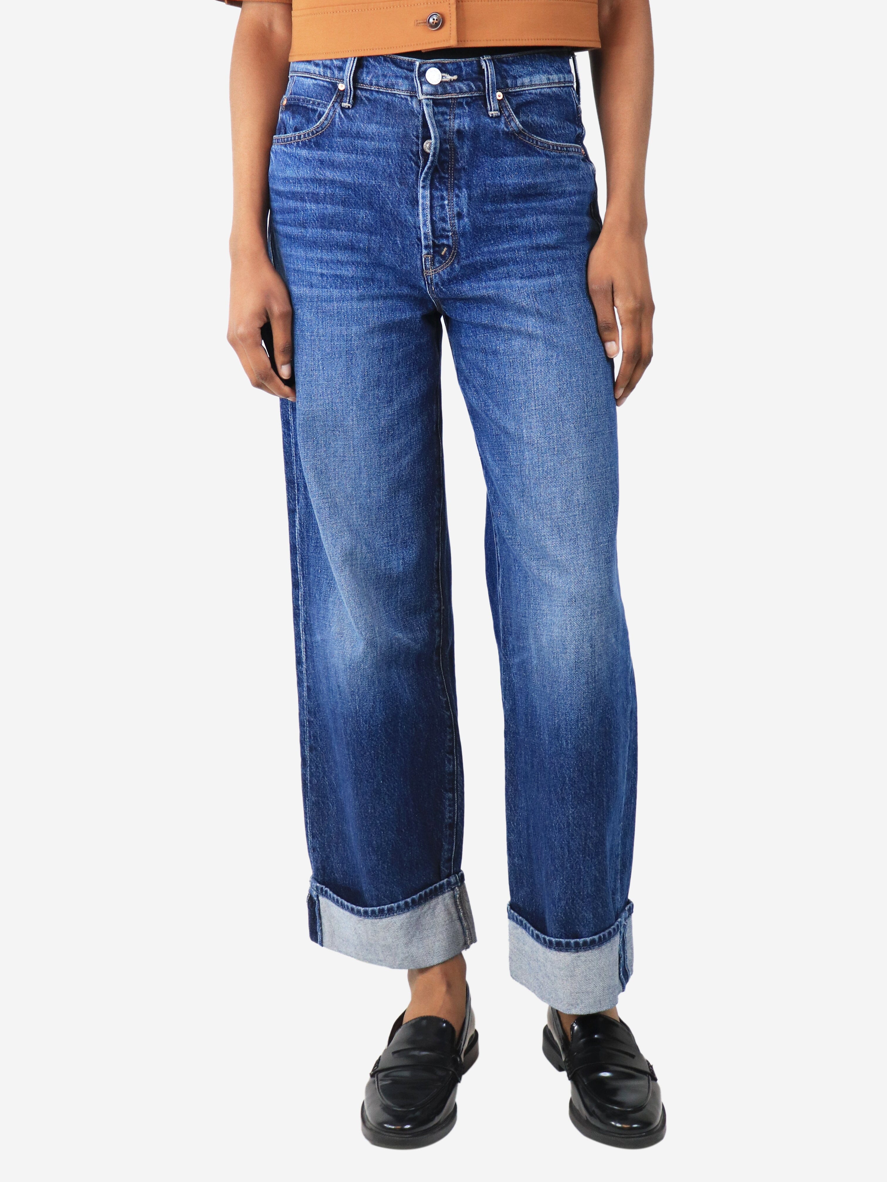 Blue relaxed-fit jeans - size UK 6