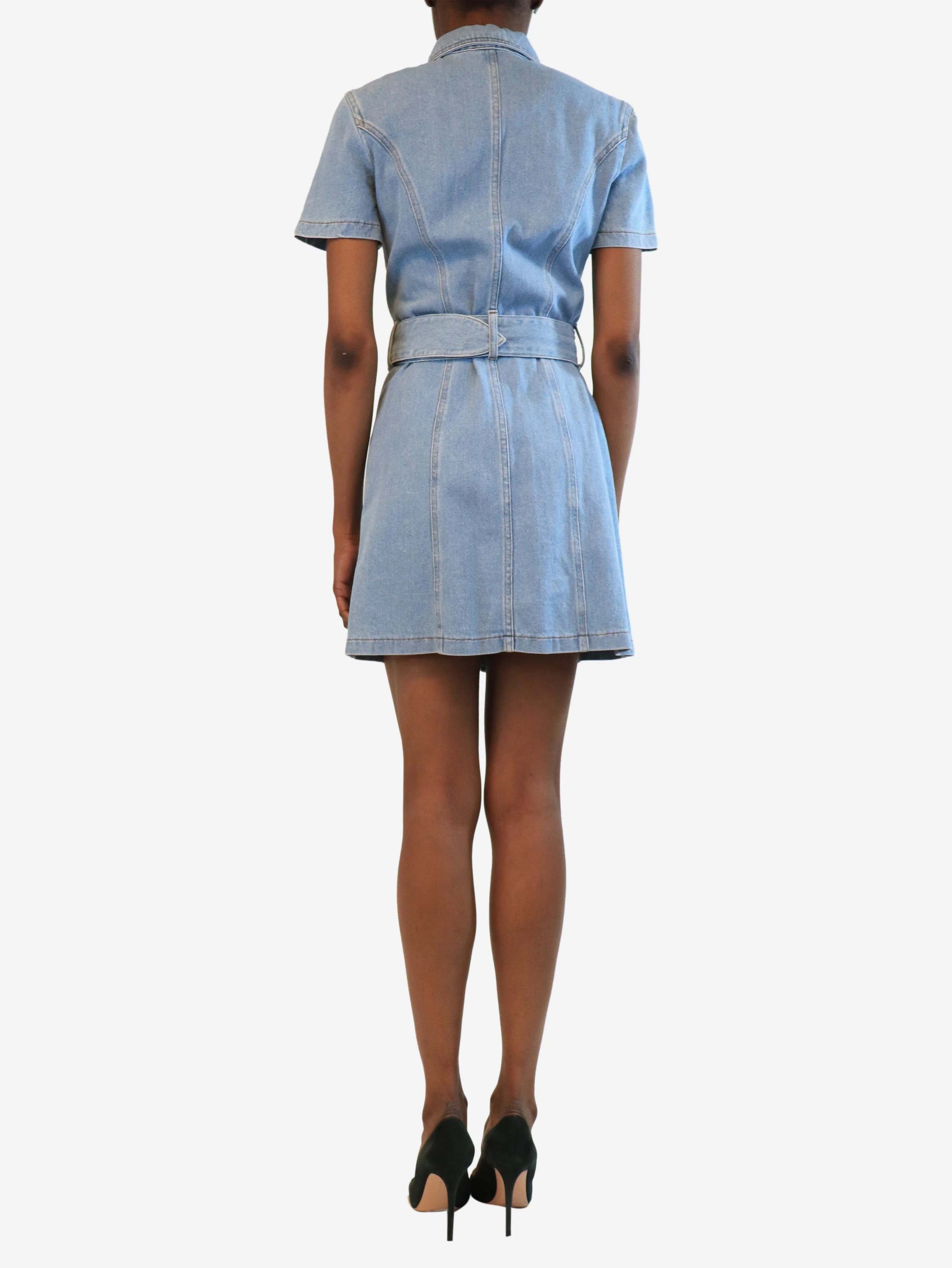 Blue denim button down dress - size XS - Image 2