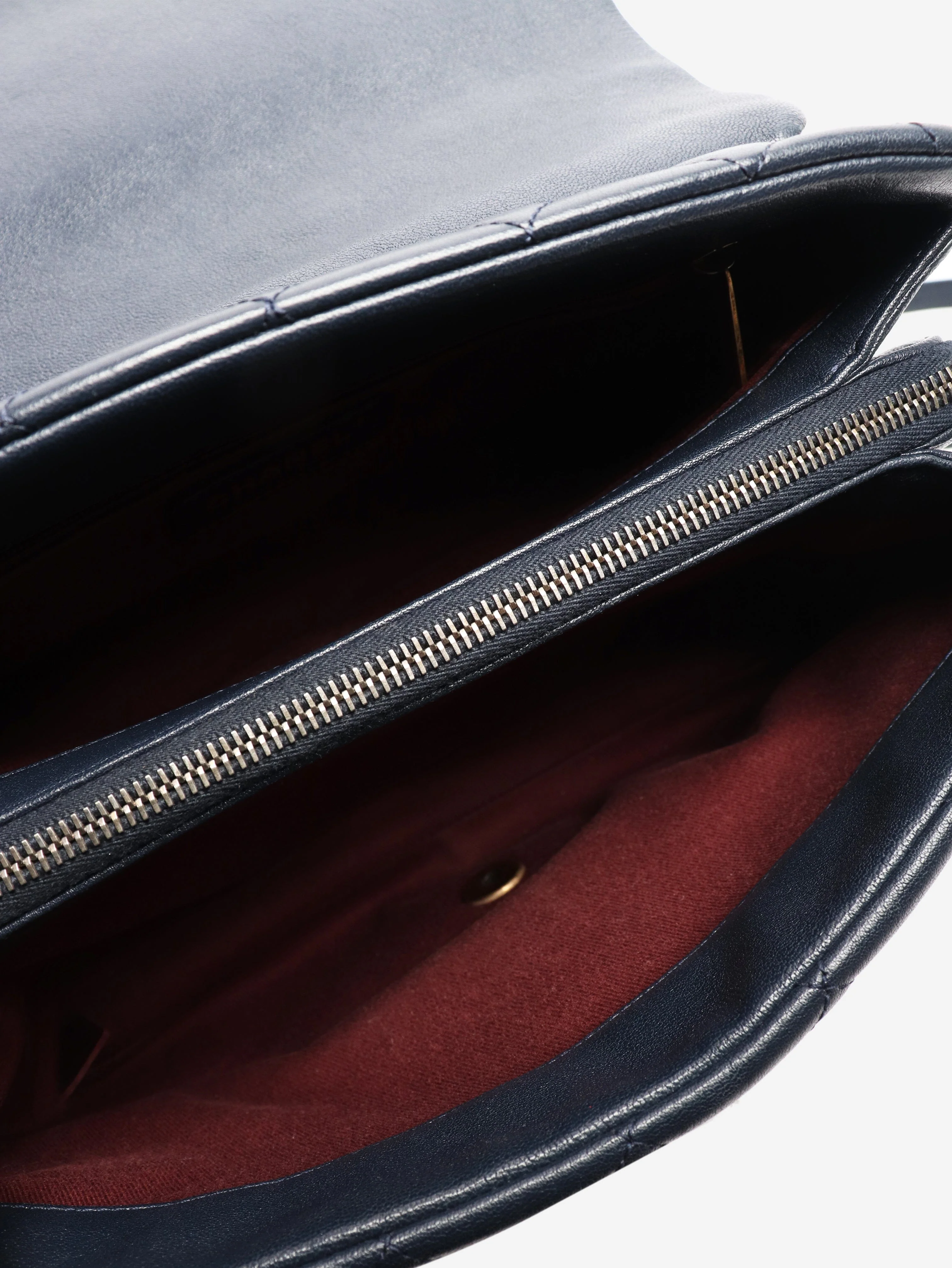Navy 2017 Rome Trapezio flap bag - Image 6