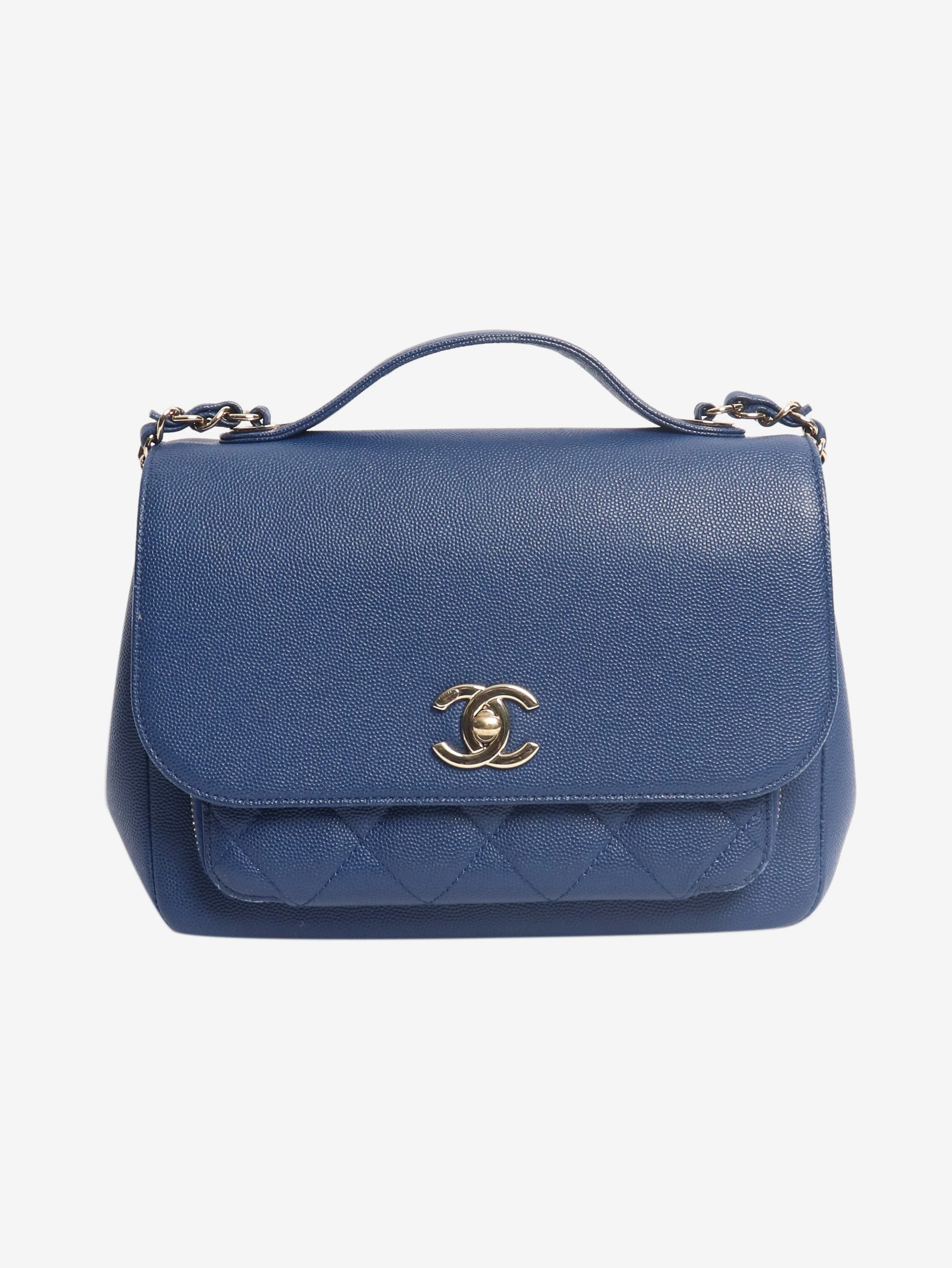 Navy blue business affinity flap bag