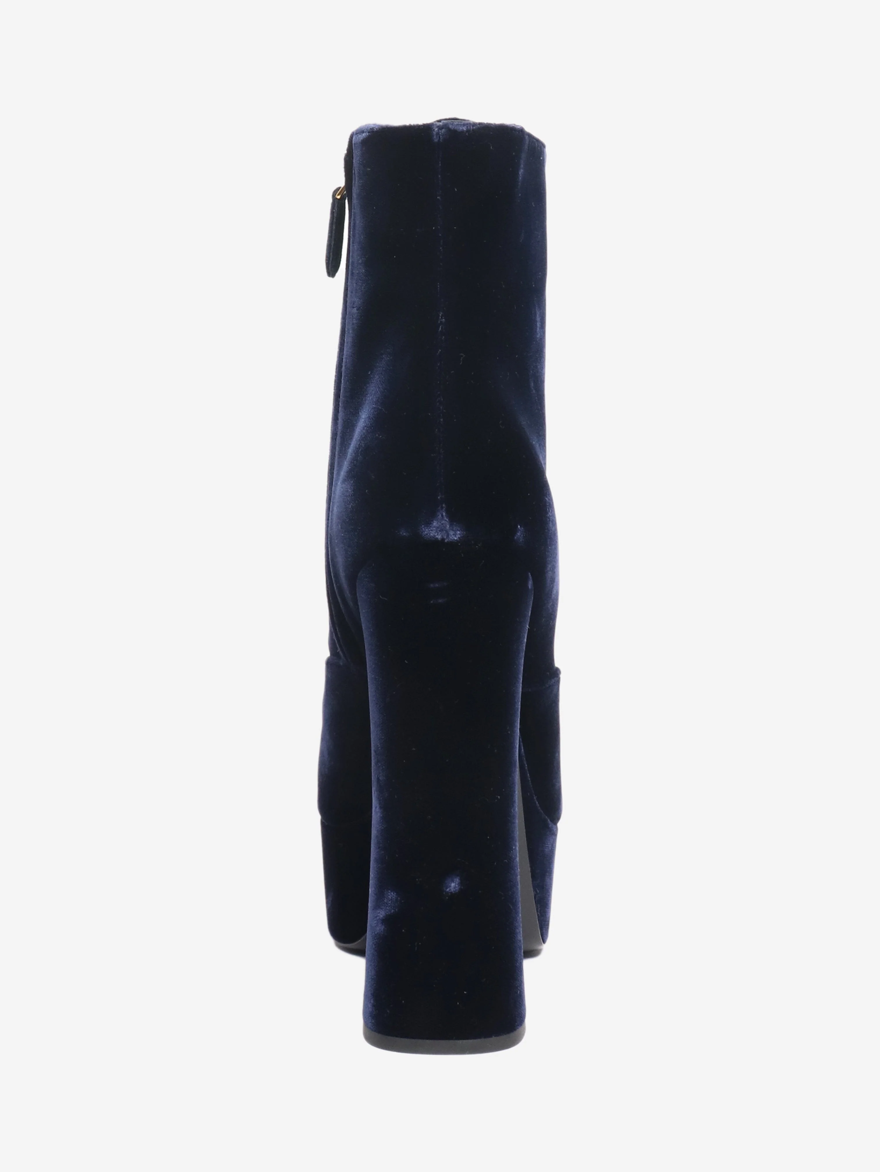 Navy velour lace up boots - size EU 36 (UK 3) - Image 3