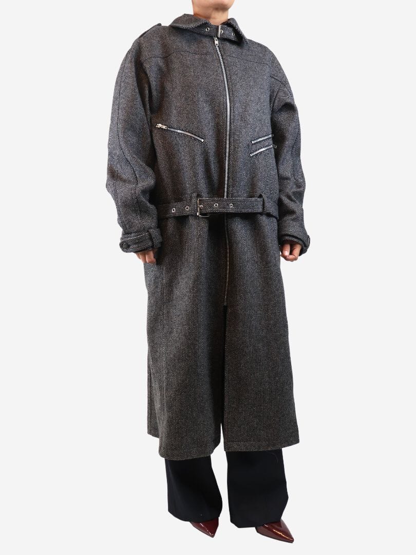Neutral Anna tweed coat - size UK 8