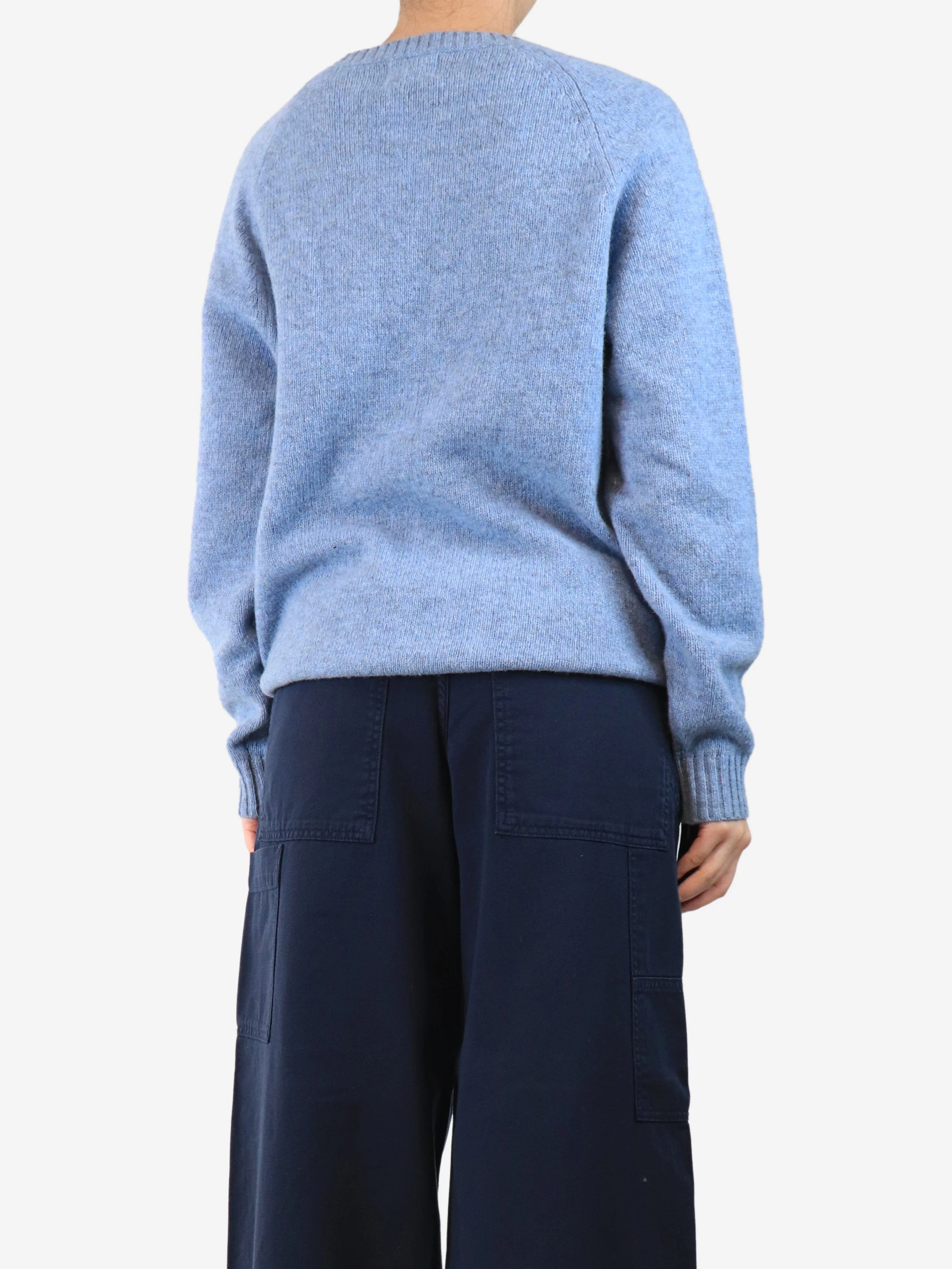 Blue wool jumper - size M - Image 2