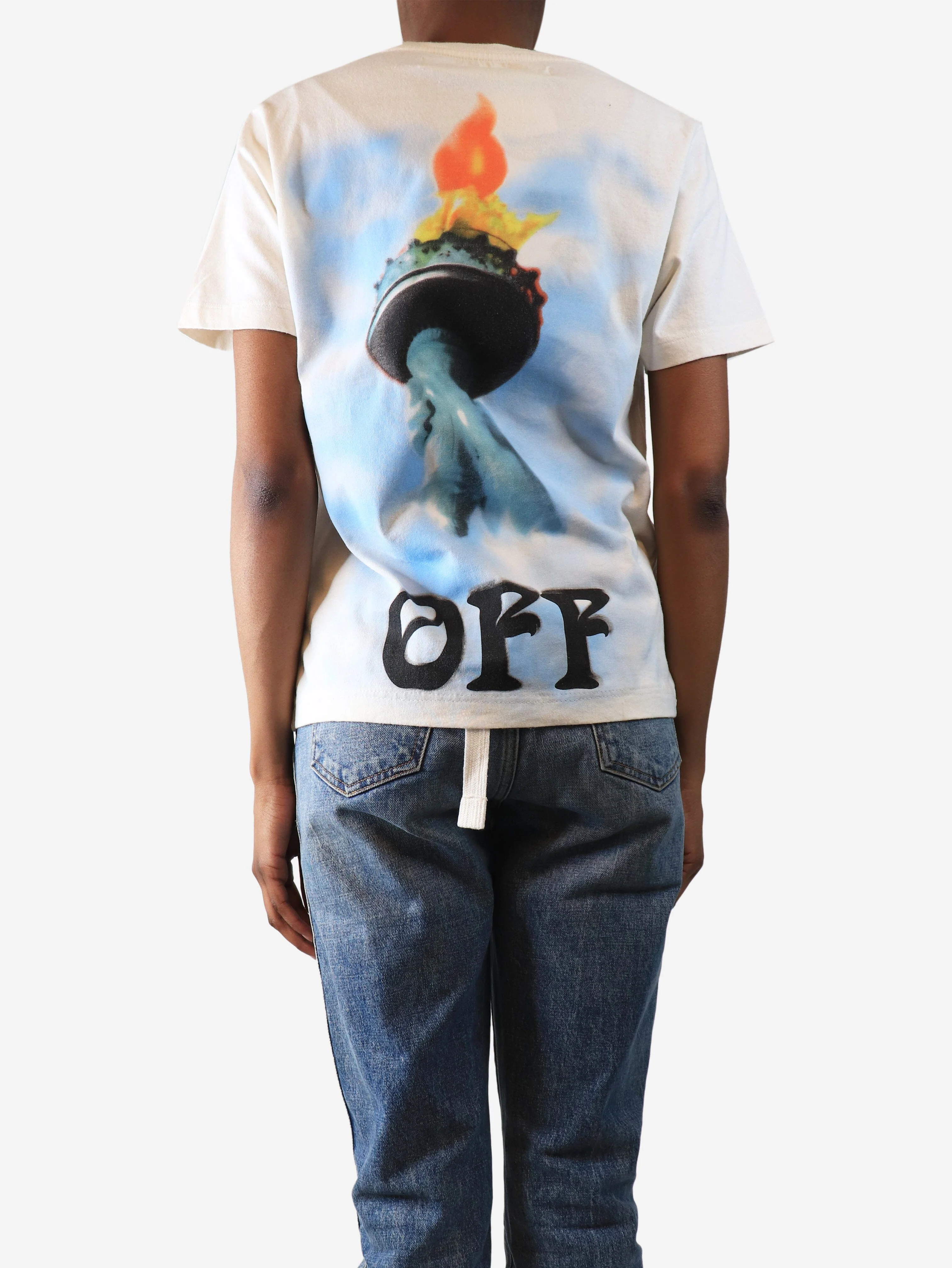 White statue of liberty T-shirt - size XS - Image 2