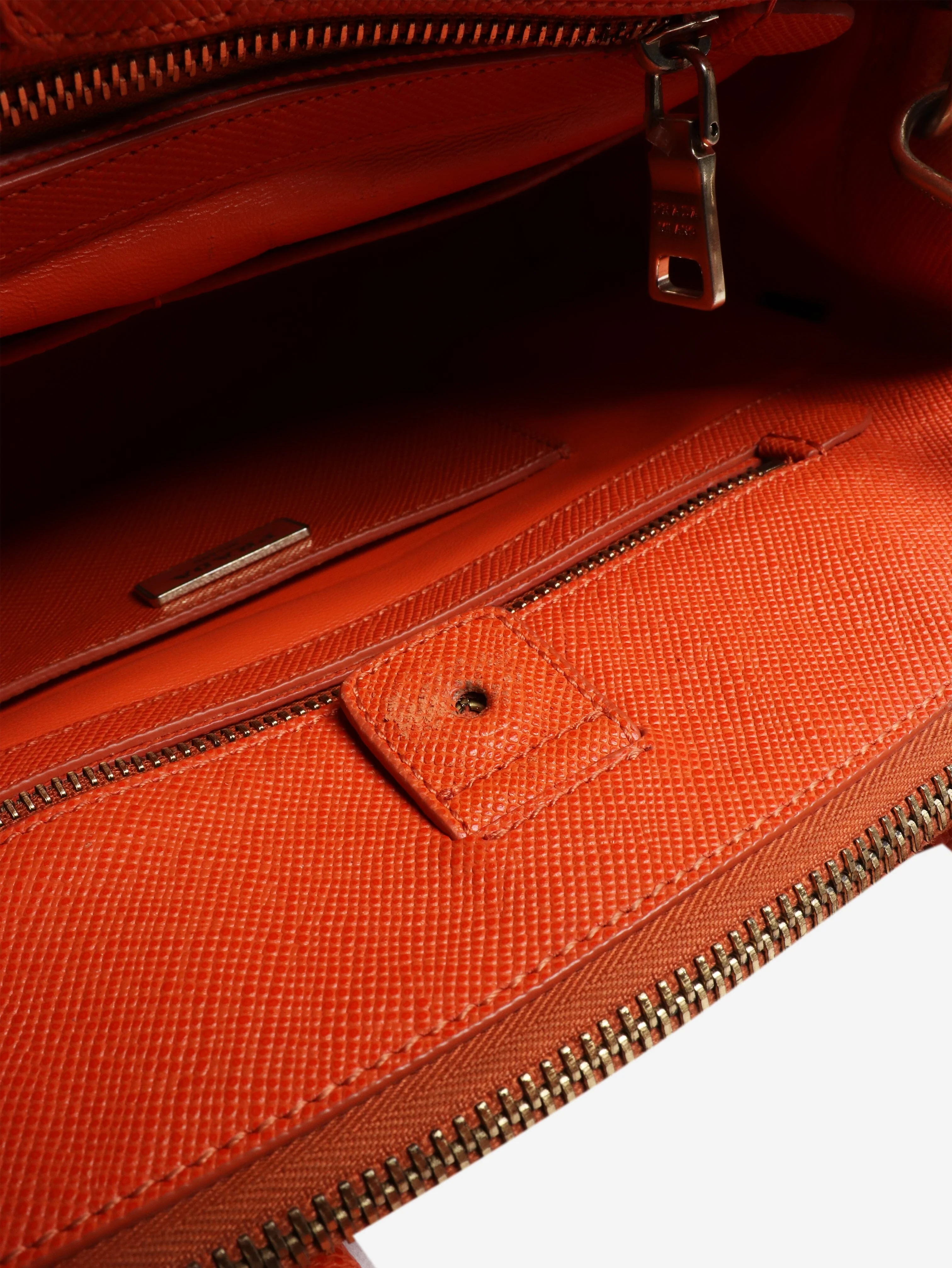 Orange Saffiano leather 2way bag - Image 6