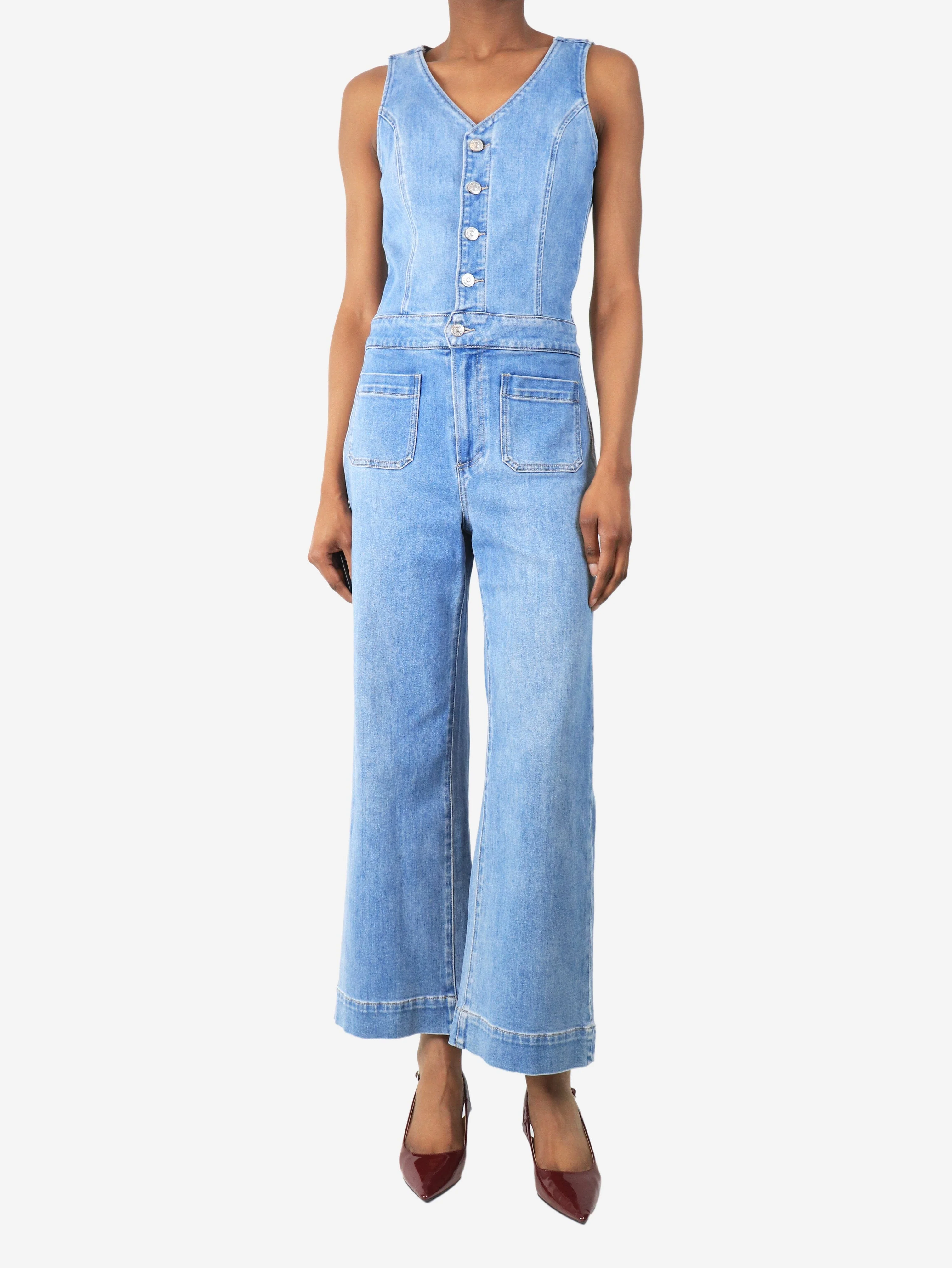 Blue Kenny denim jumpsuit - size UK 6