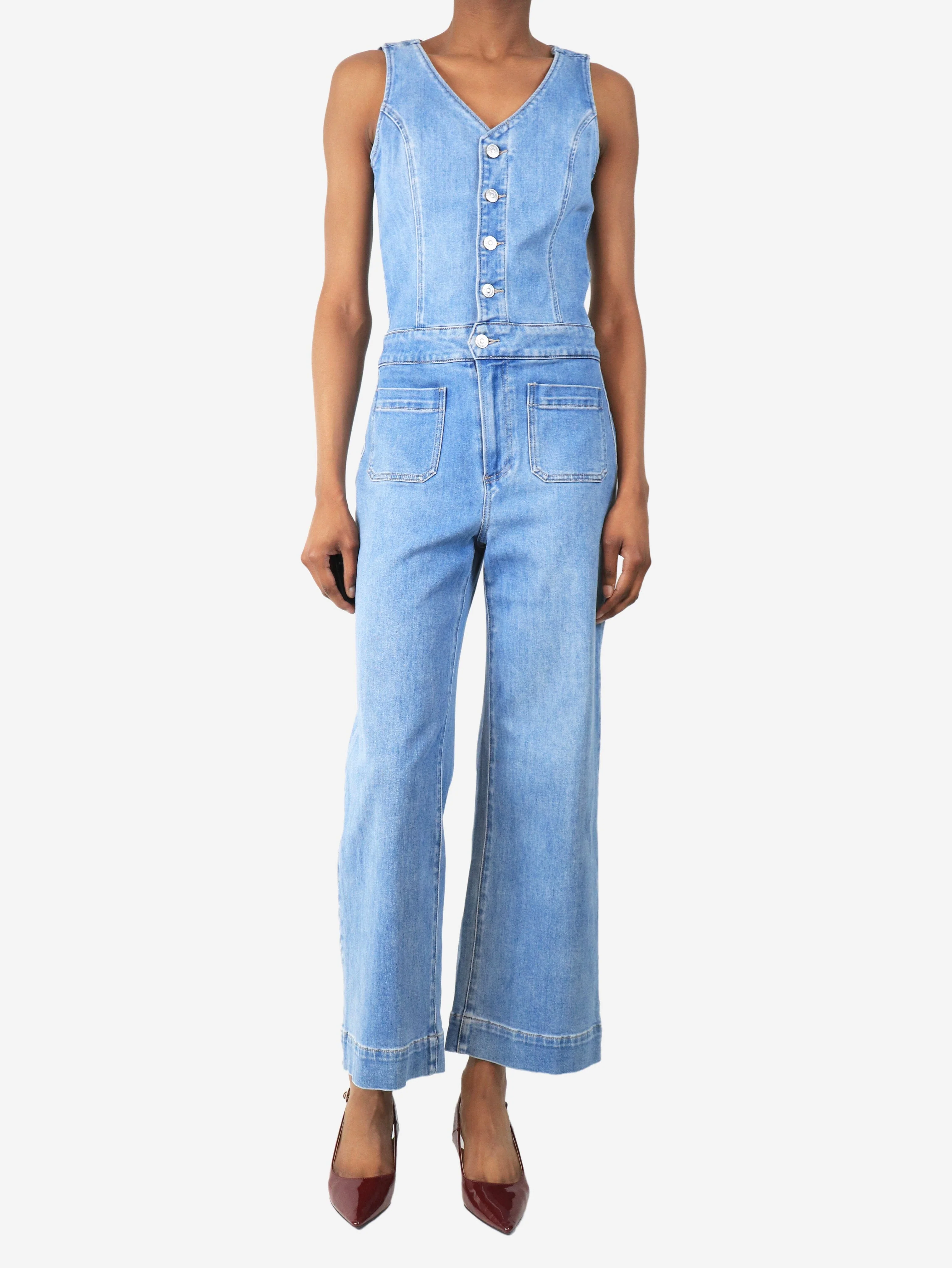 Blue Kenny denim jumpsuit - size UK 6 - Image 3