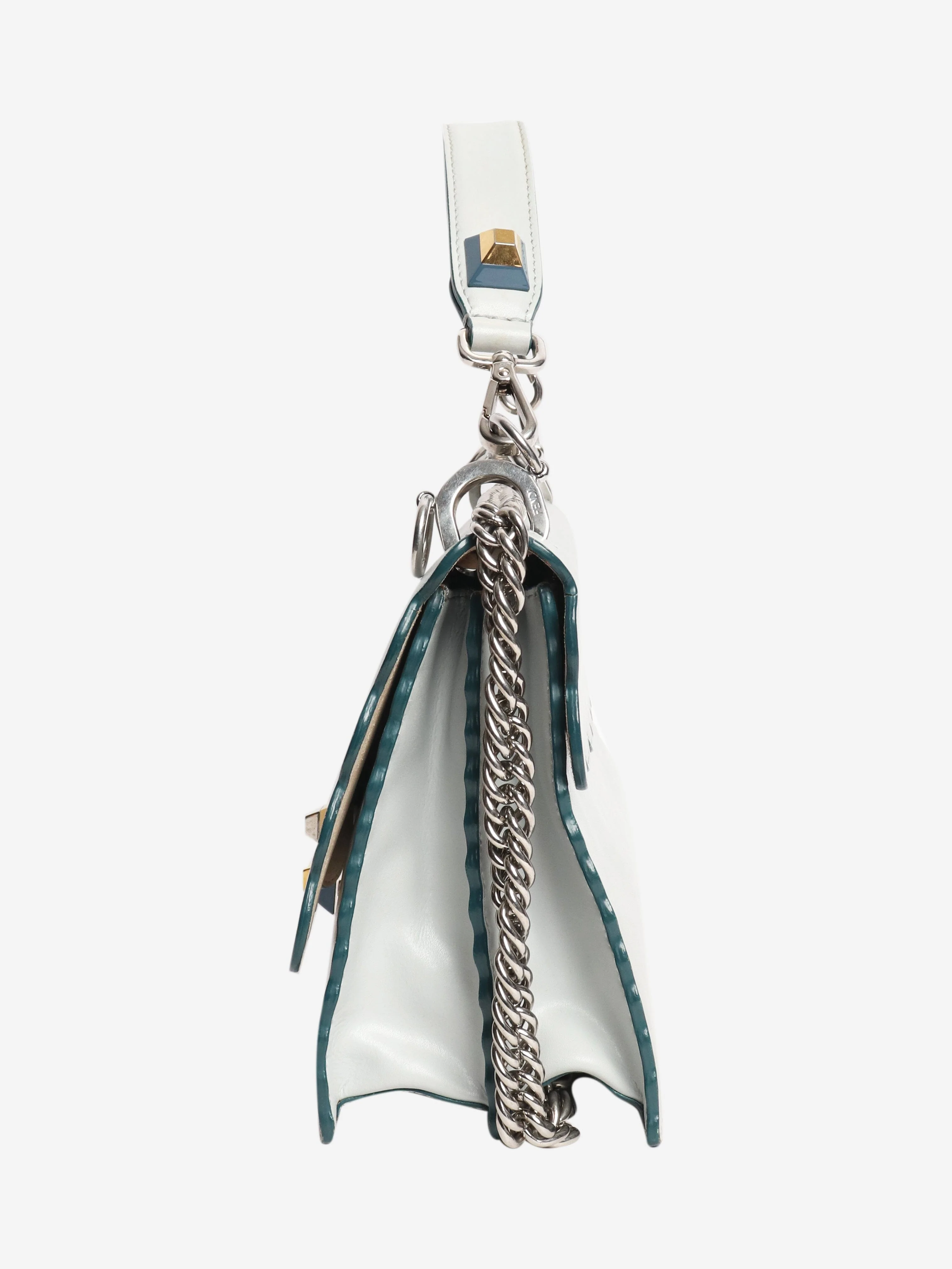 Pale blue Kan I leather shoulder bag - Image 3