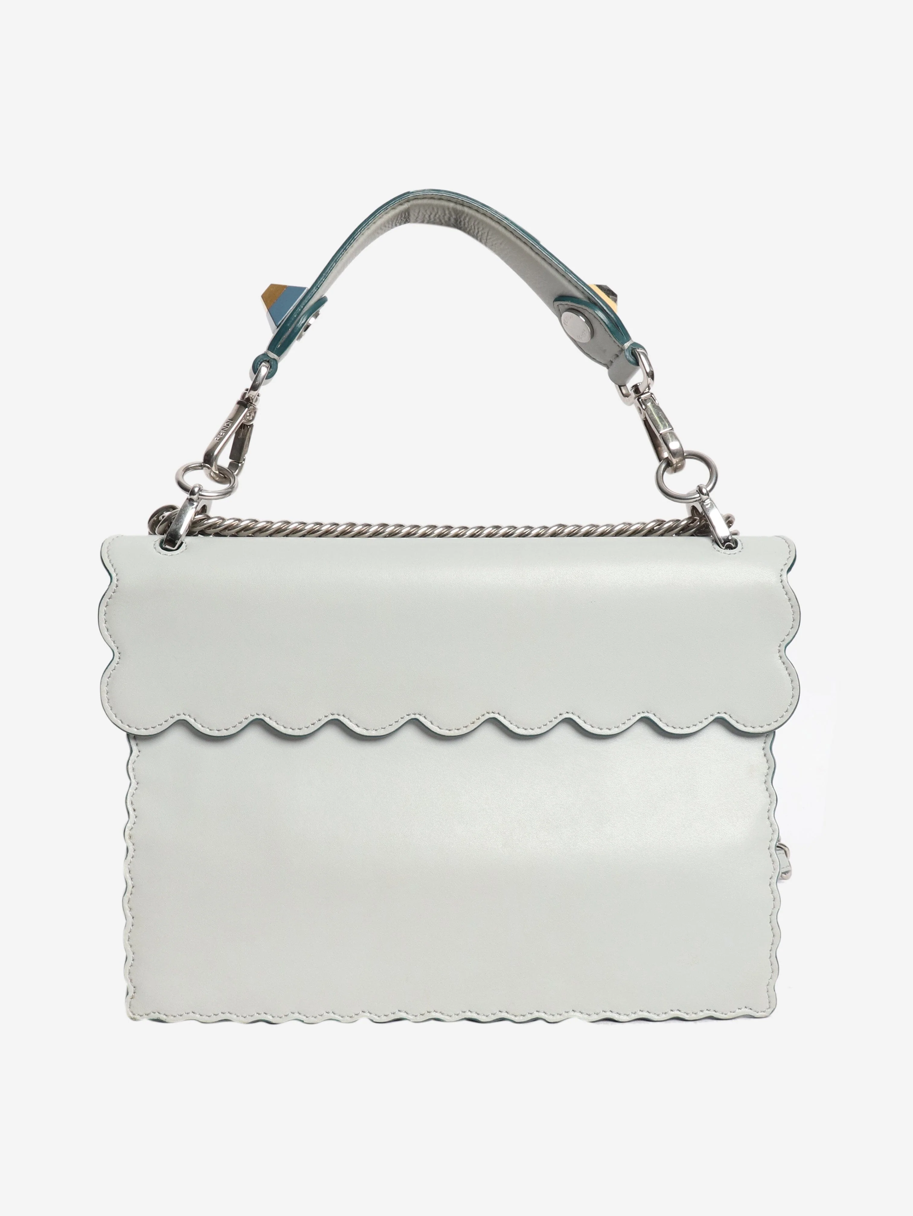 Pale blue Kan I leather shoulder bag - Image 4