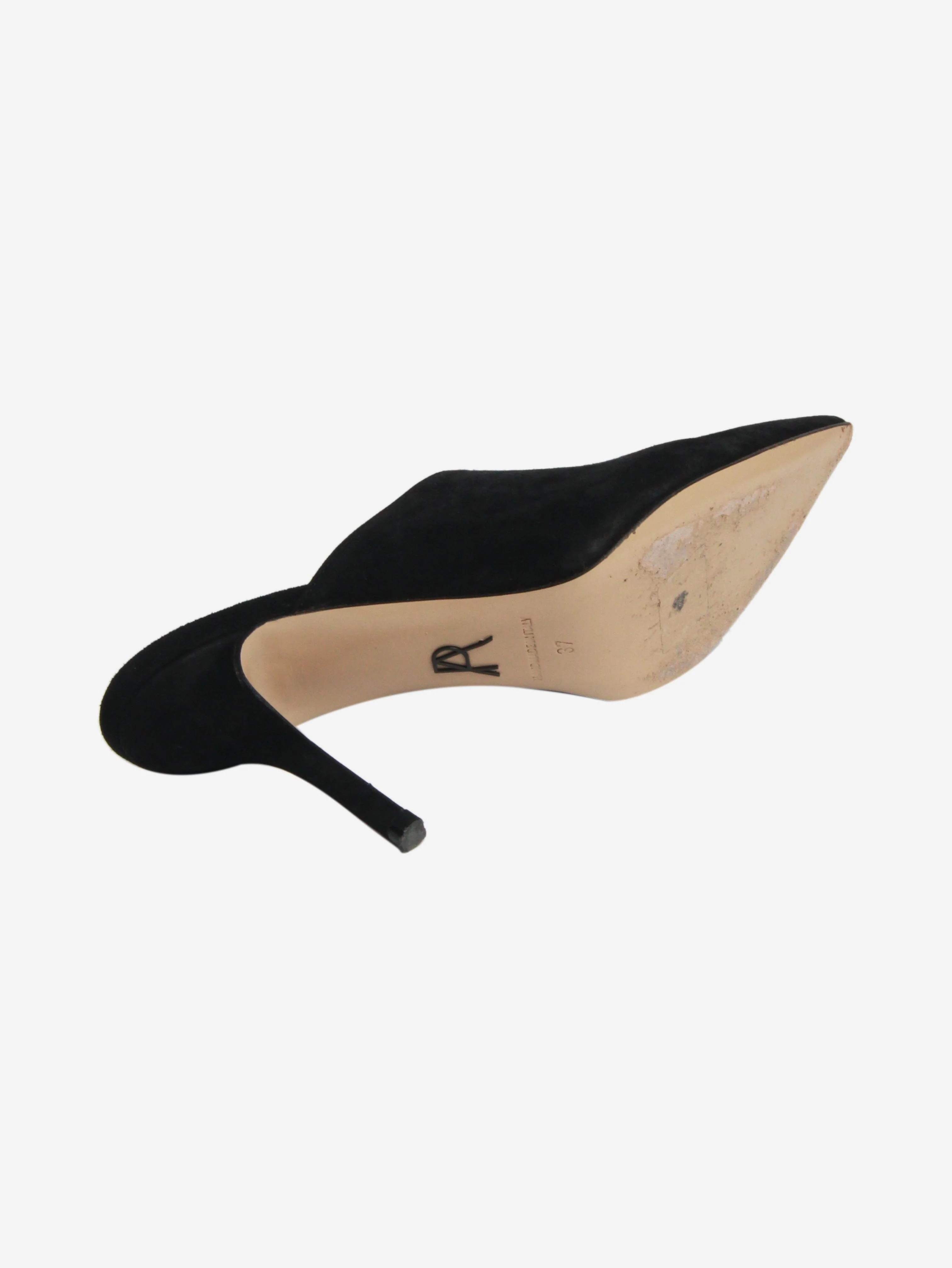 Black suede pointed-toe mules - size EU 37 - Image 4