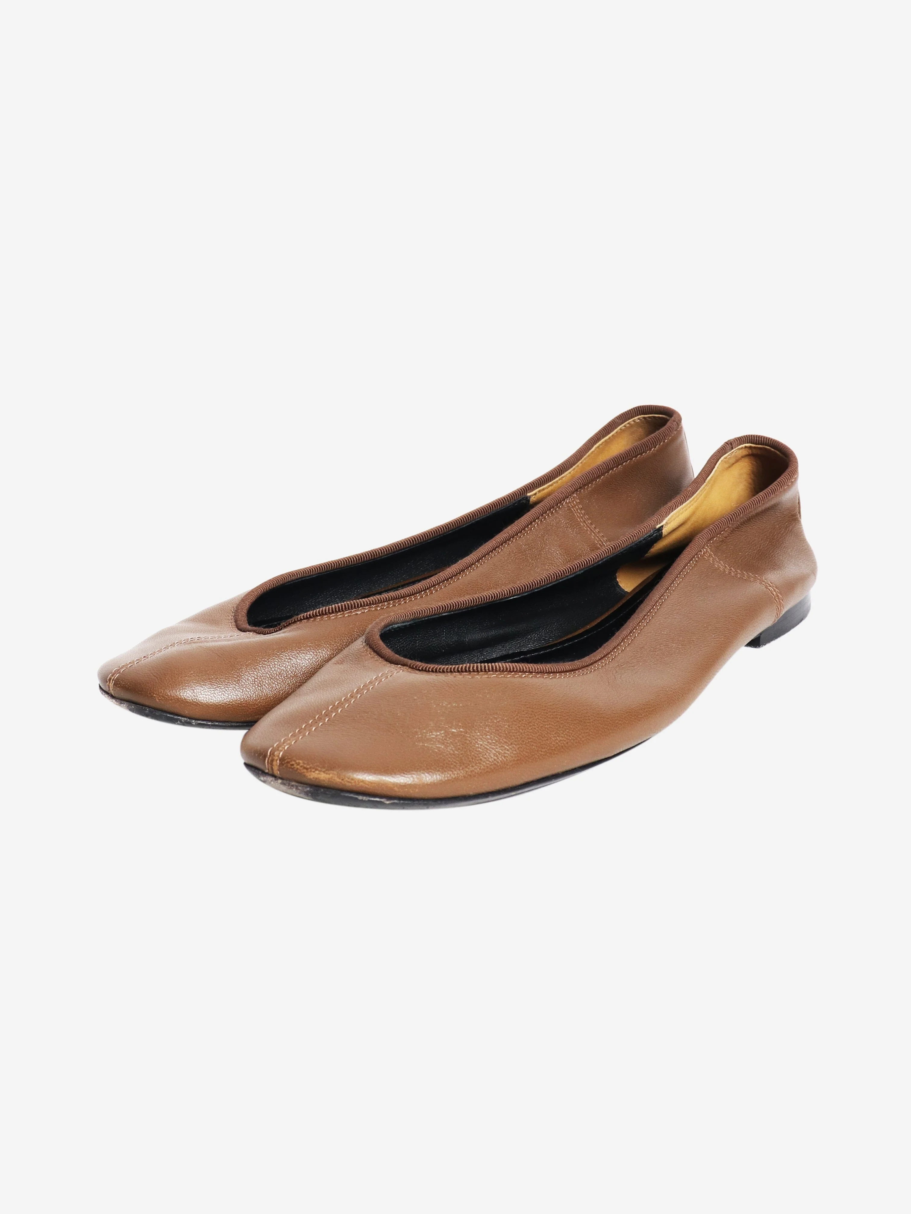 Brown leather ballet flats - size EU 40.5 - Image 2