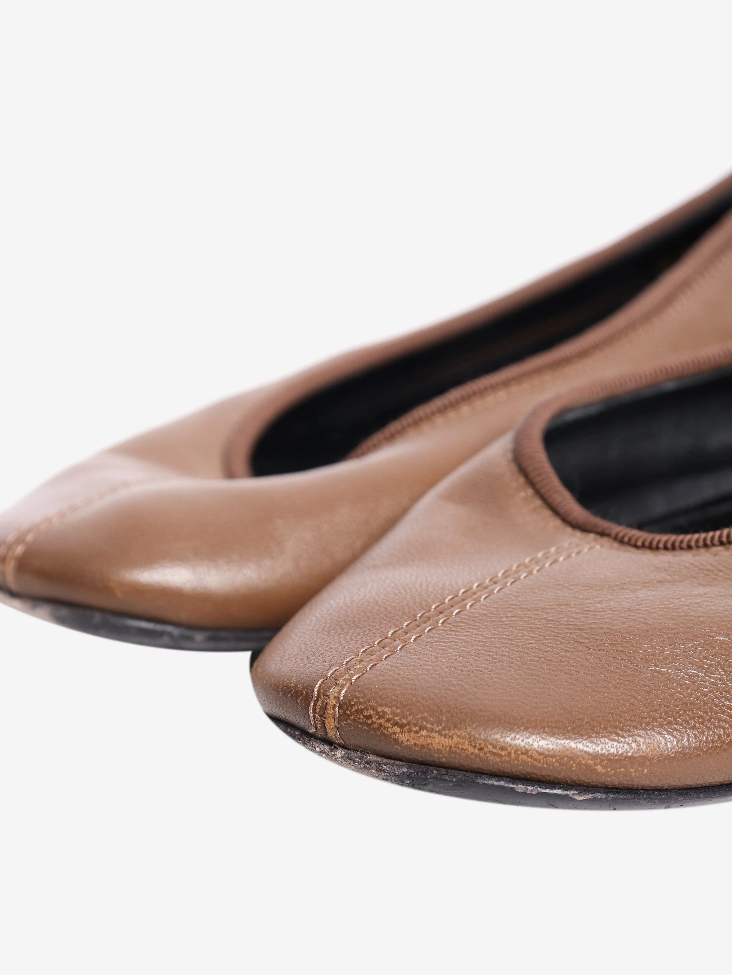 Brown leather ballet flats - size EU 40.5 - Image 3