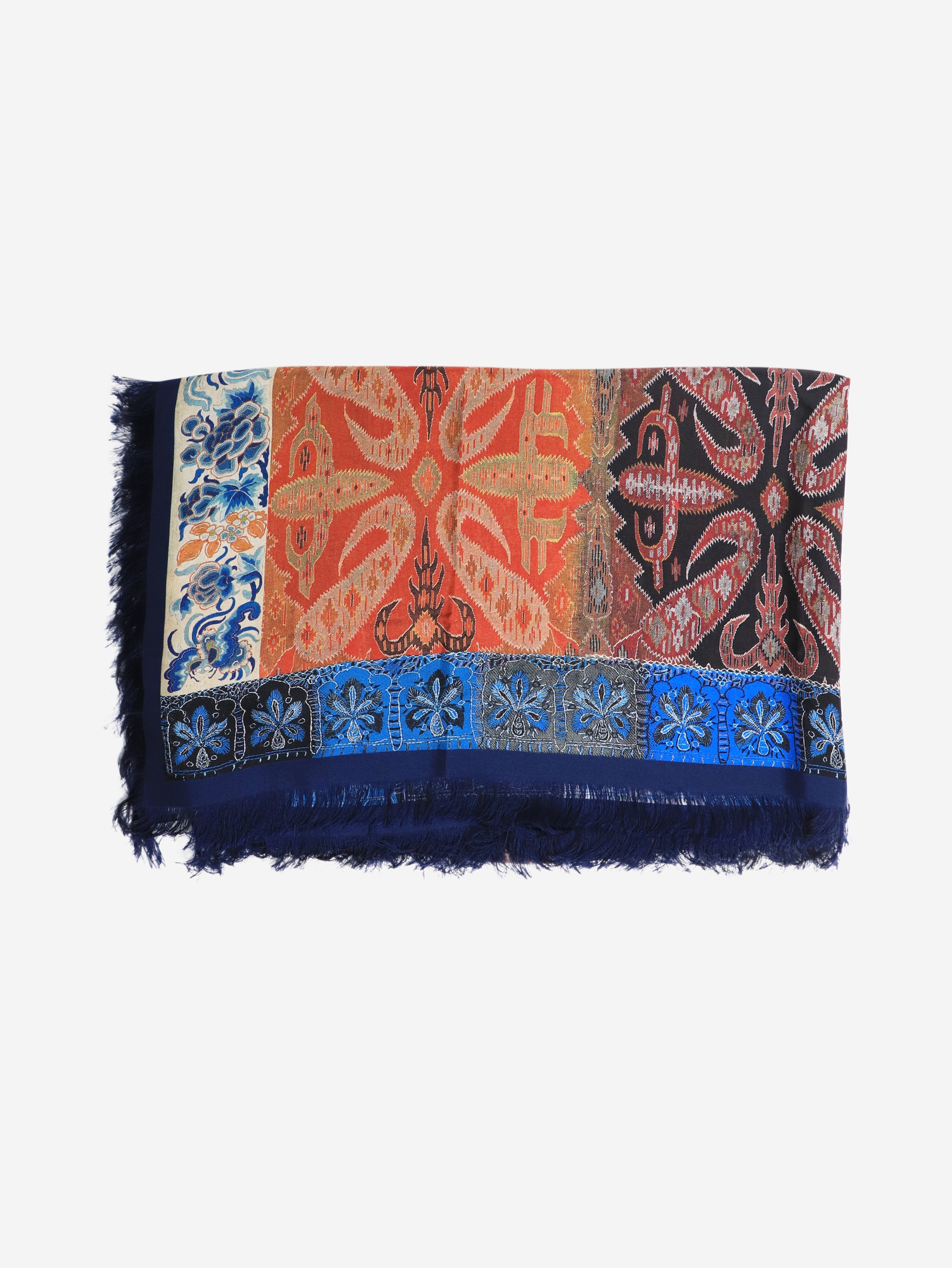 Multicolour silk scarf
