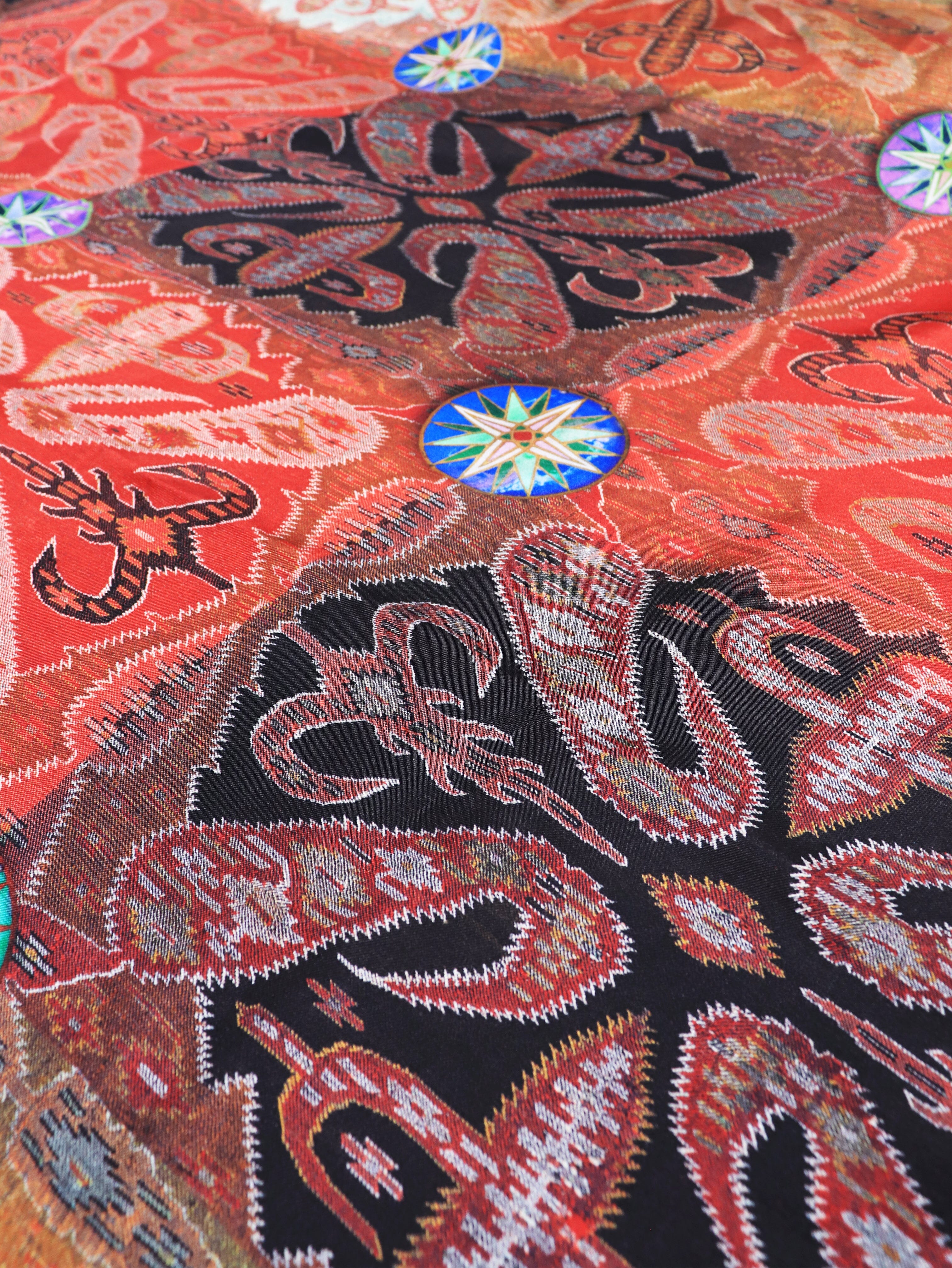 Multicolour silk scarf - Image 3