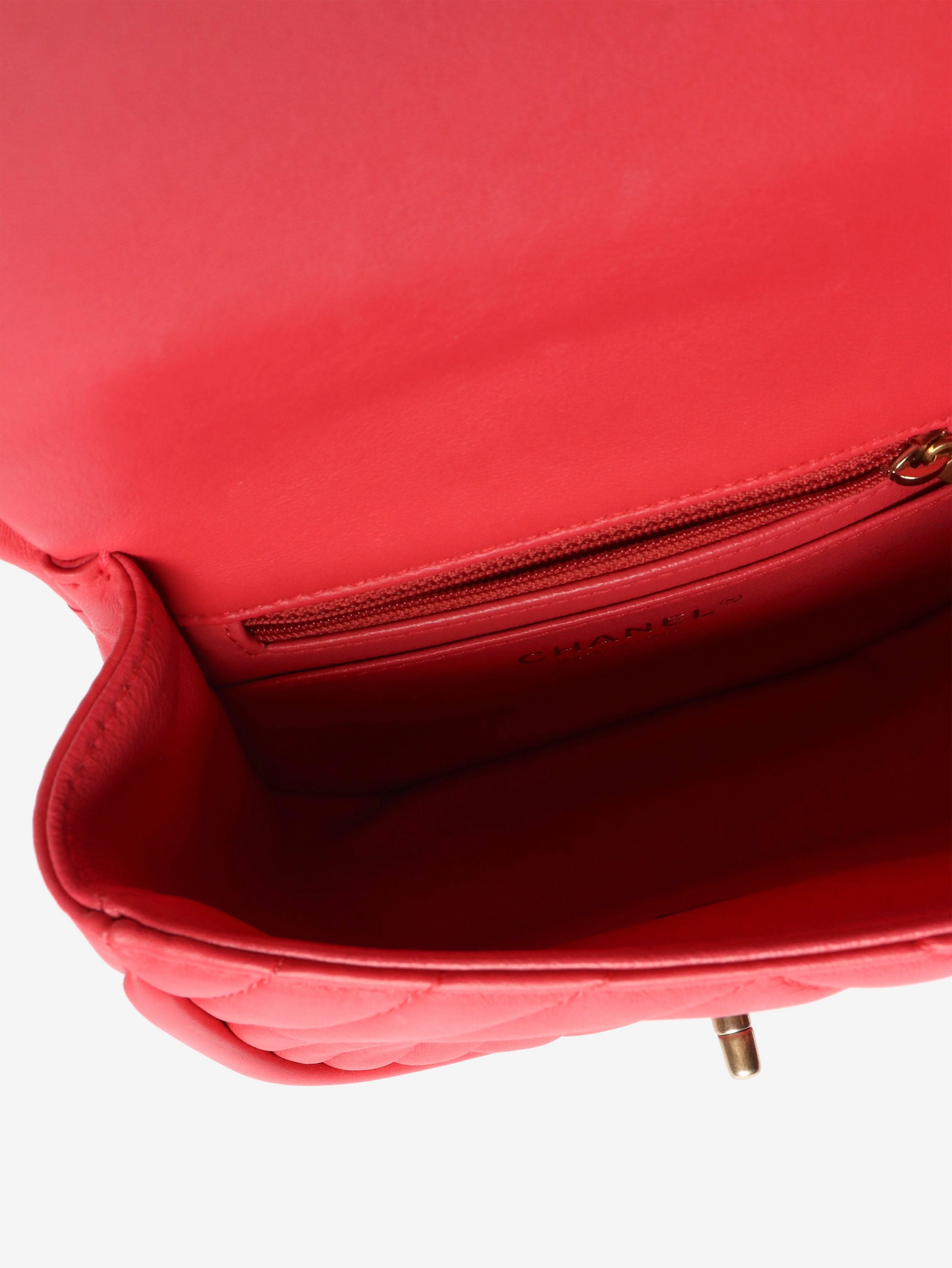 Pink 2017 chevron v-stitch lambskin shoulder bag - Image 10