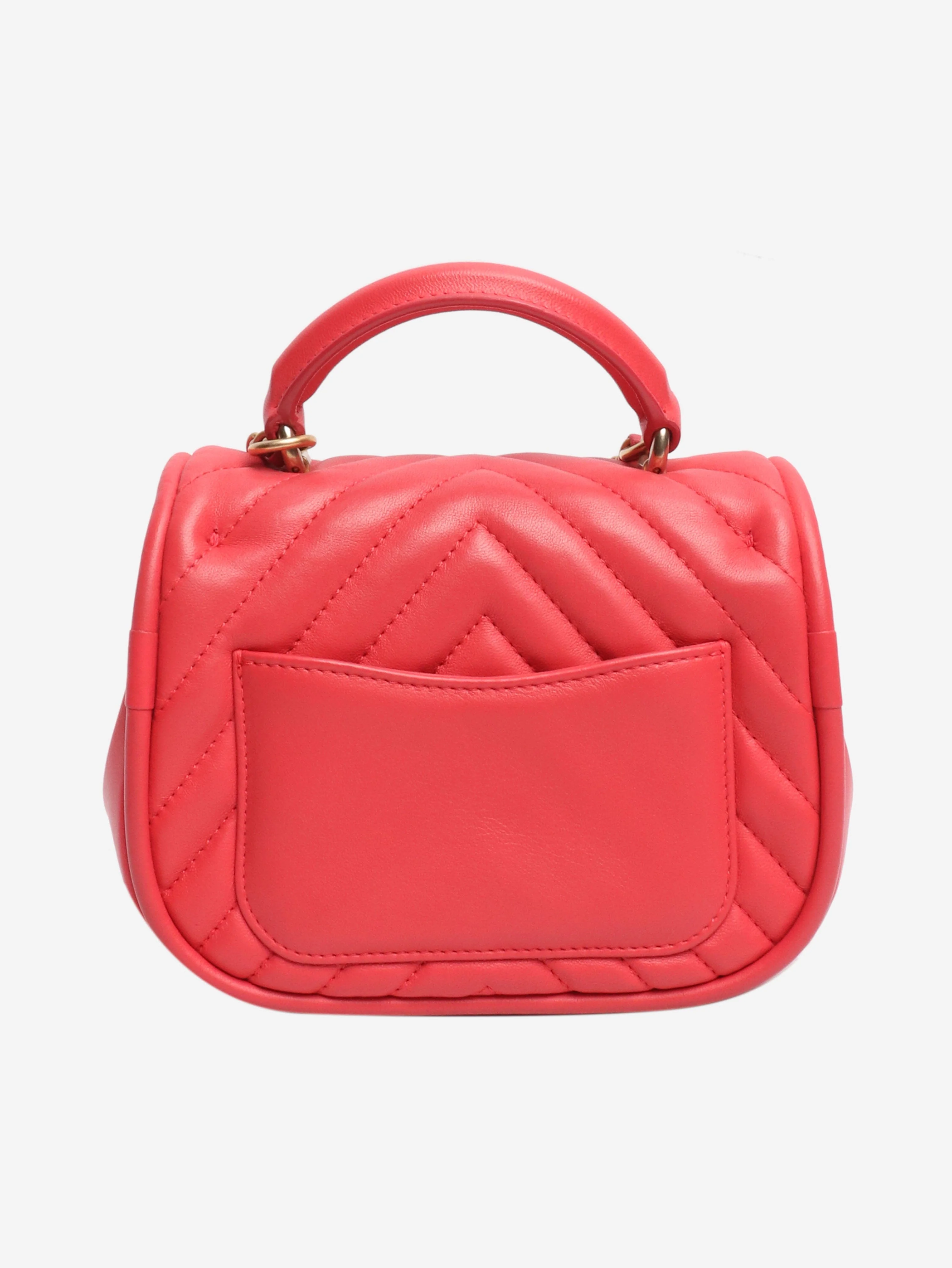 Pink 2017 chevron v-stitch lambskin shoulder bag - Image 5