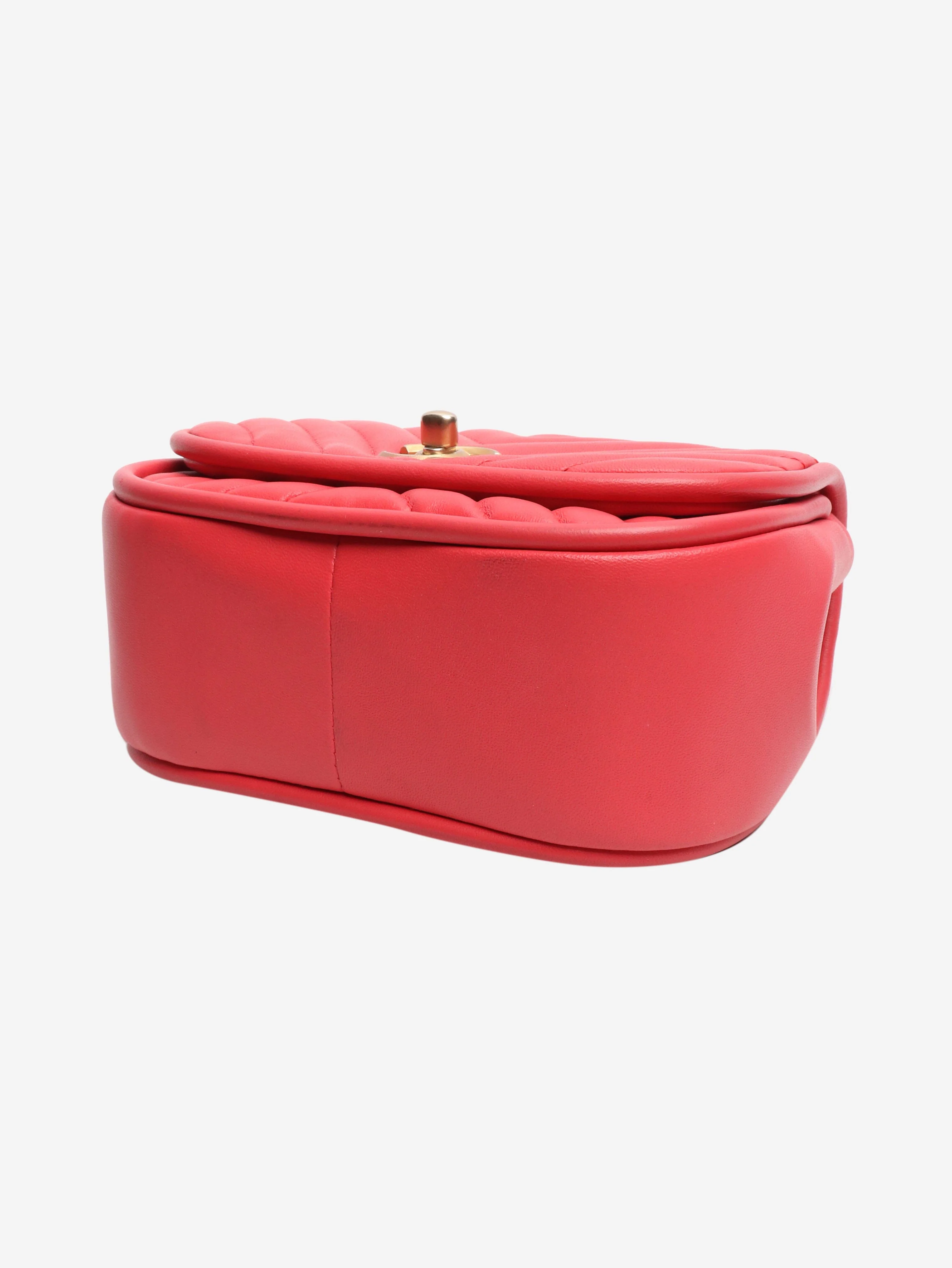 Pink 2017 chevron v-stitch lambskin shoulder bag - Image 6