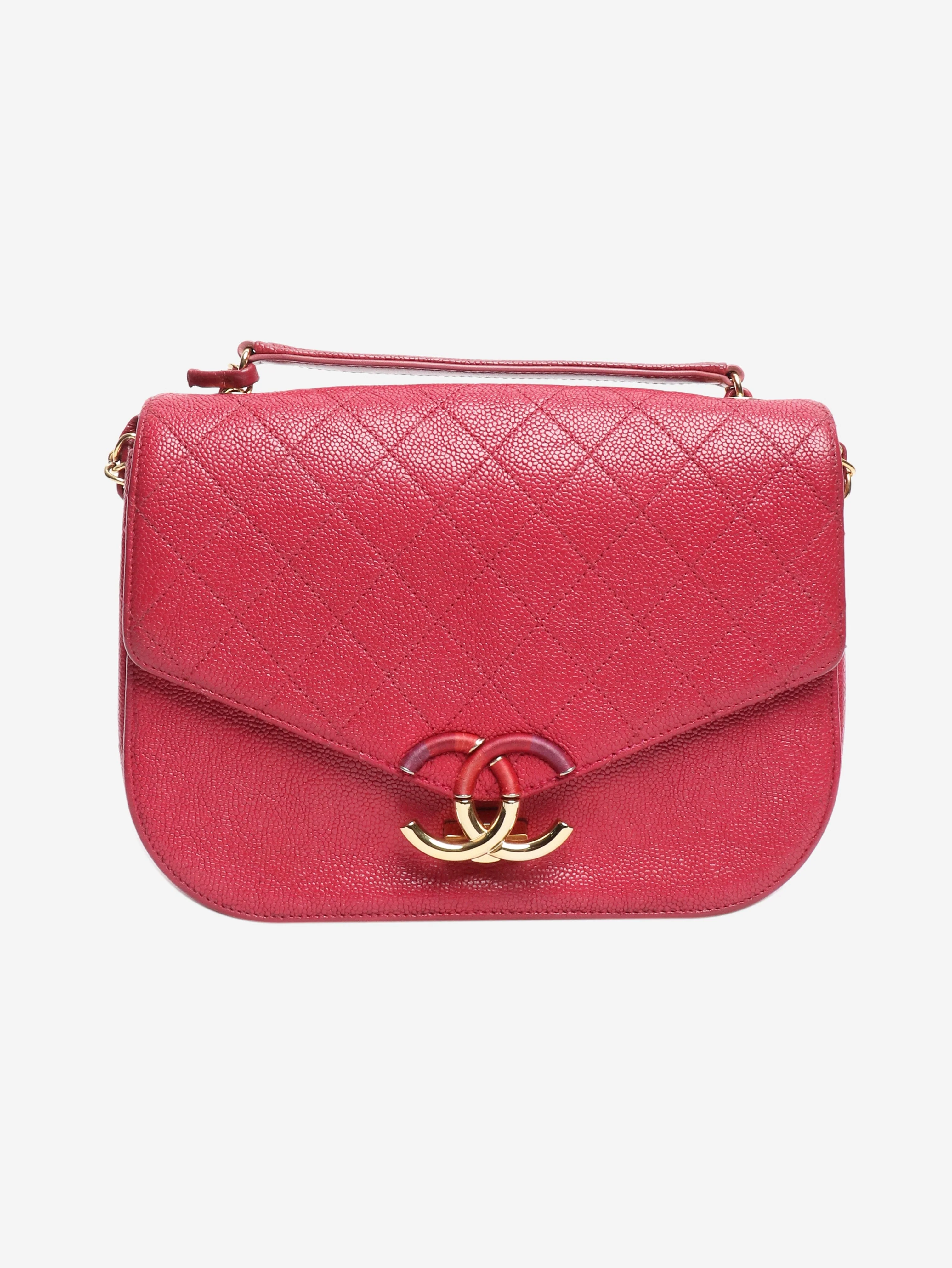 Pink 2018 CC caviar leather shoulder bag