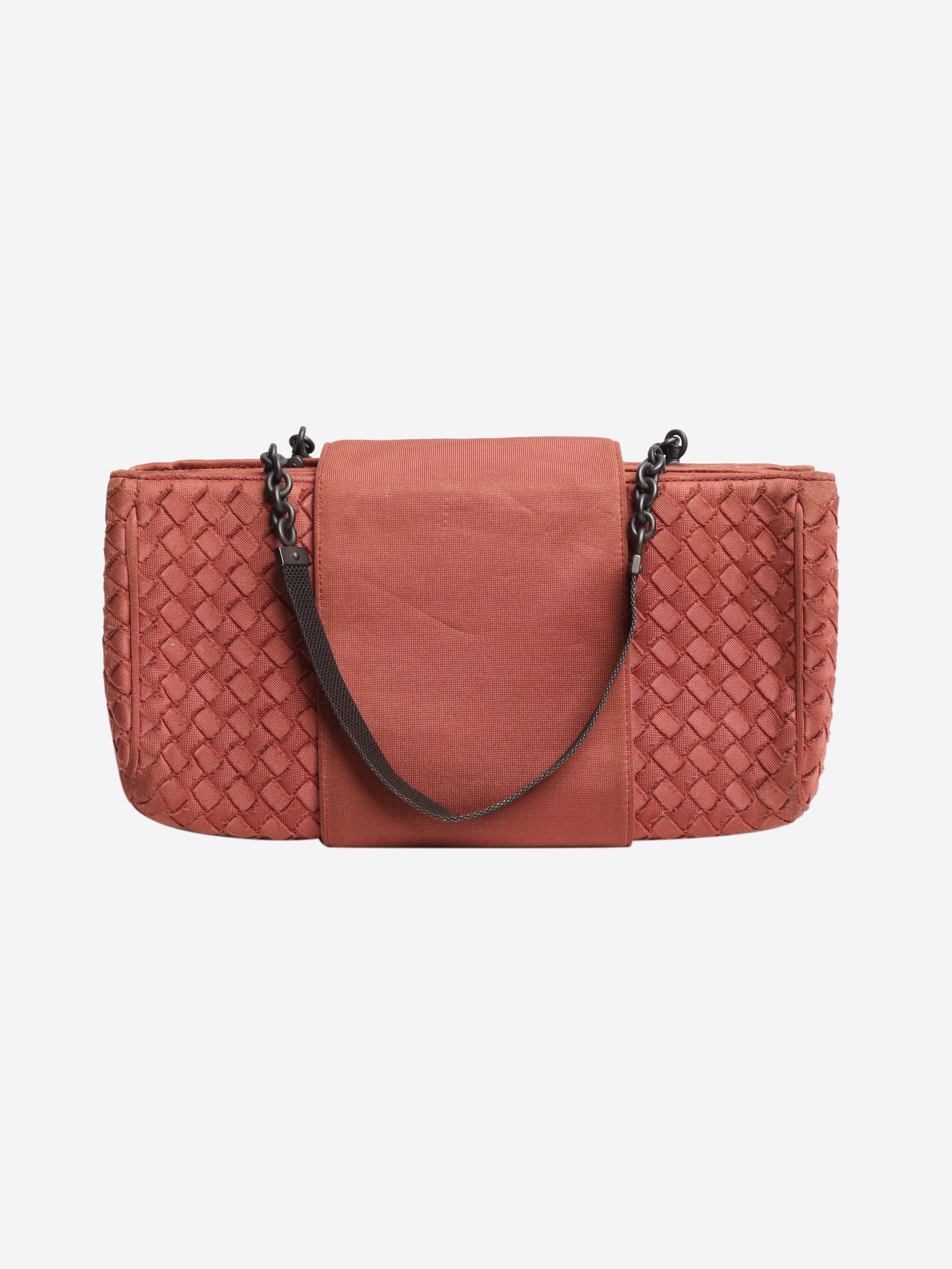 Pink Intrecciato canvas shoulder bag - Image 3