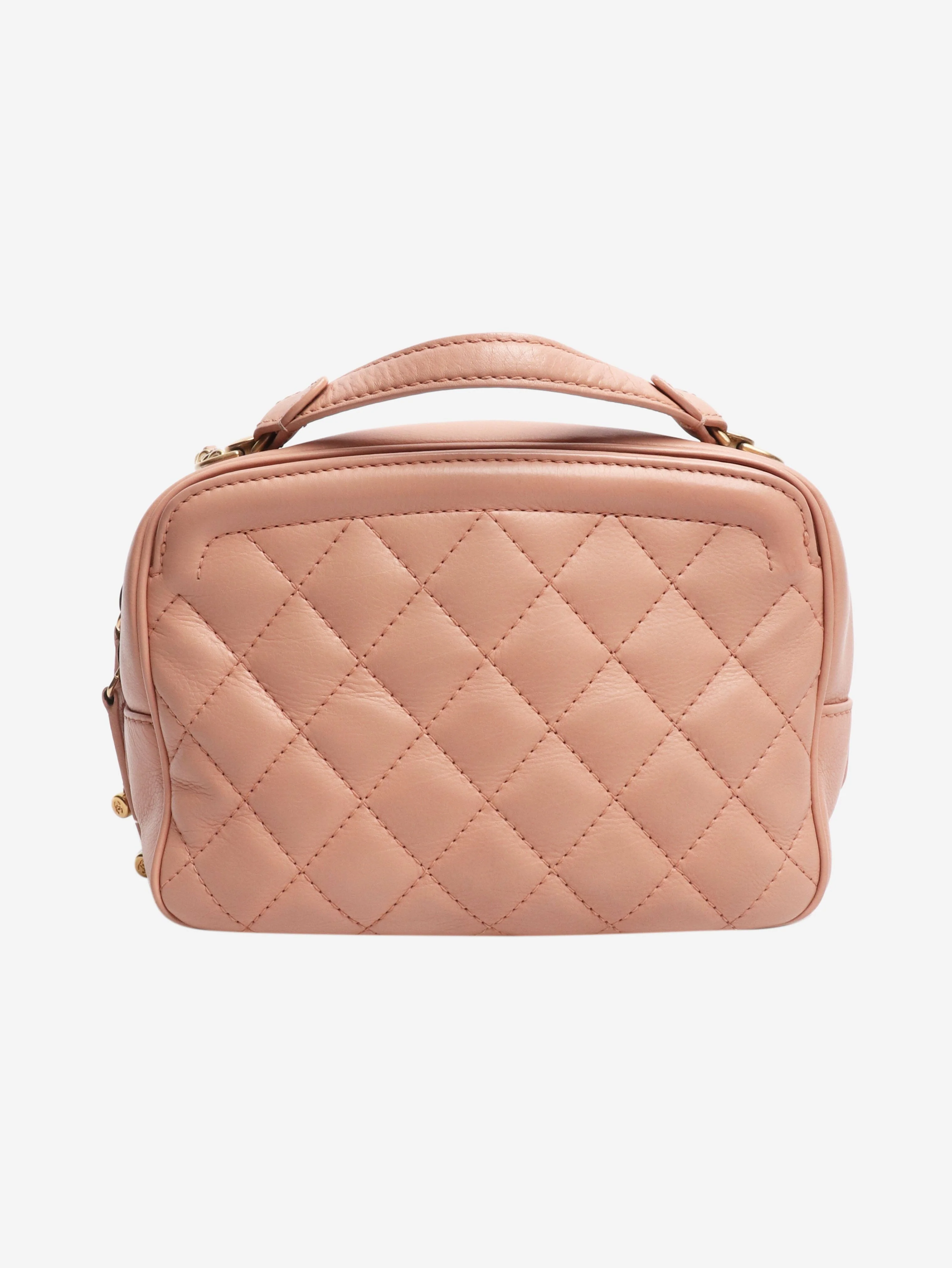 Pink lambskin-quilted Vanity bag - Image 3
