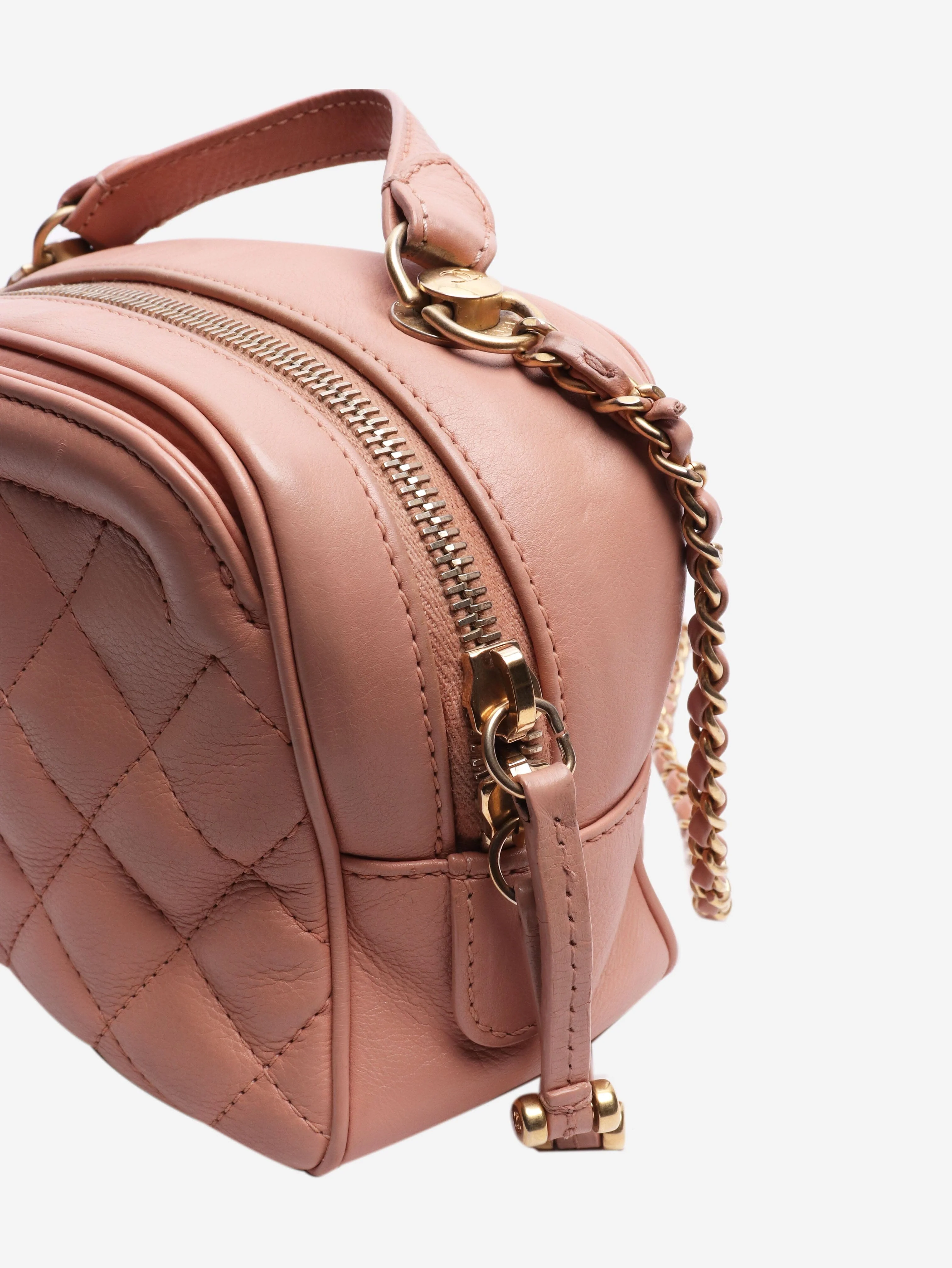 Pink lambskin-quilted Vanity bag - Image 6