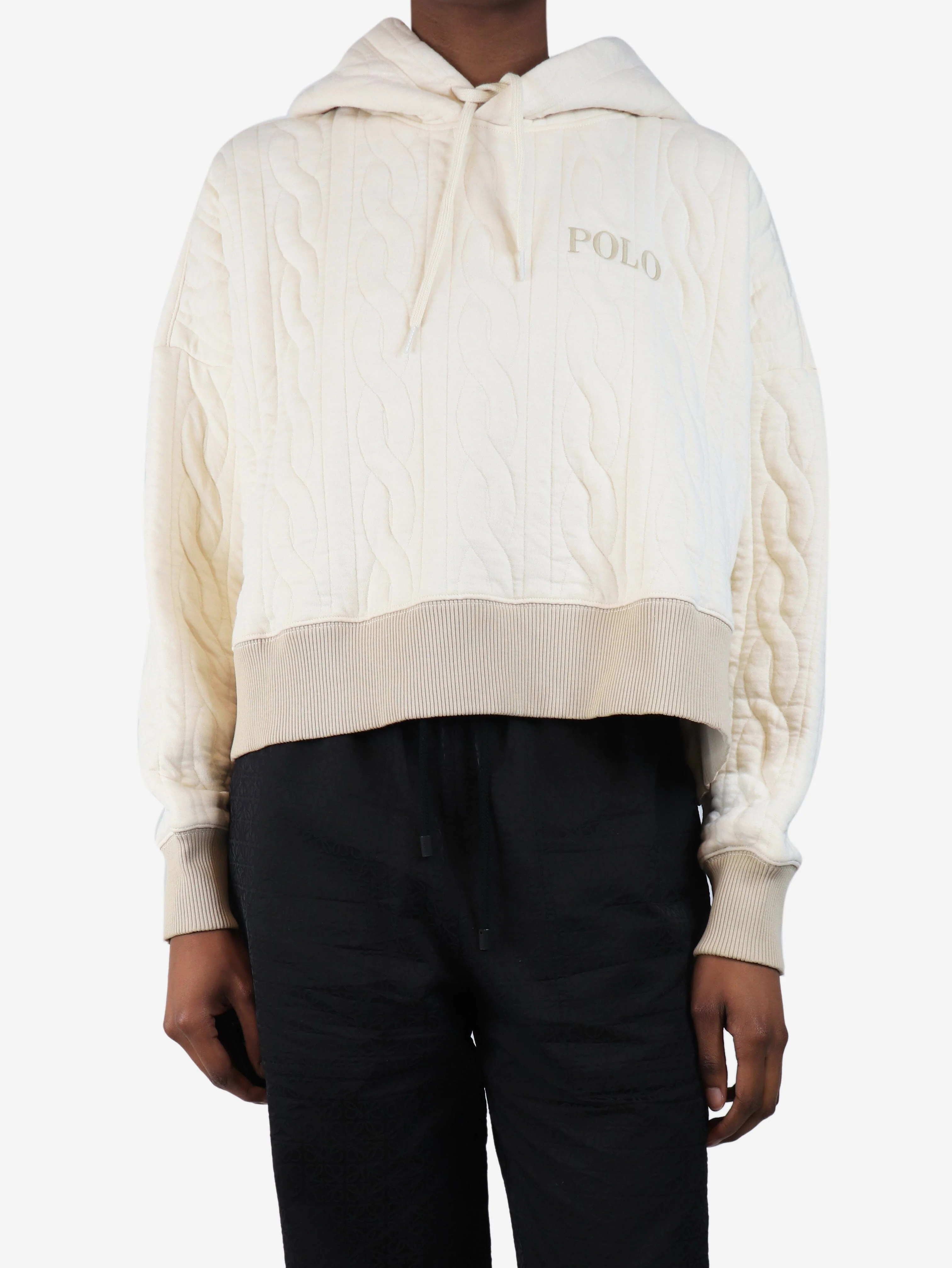 Cream Polo hoody - size XS