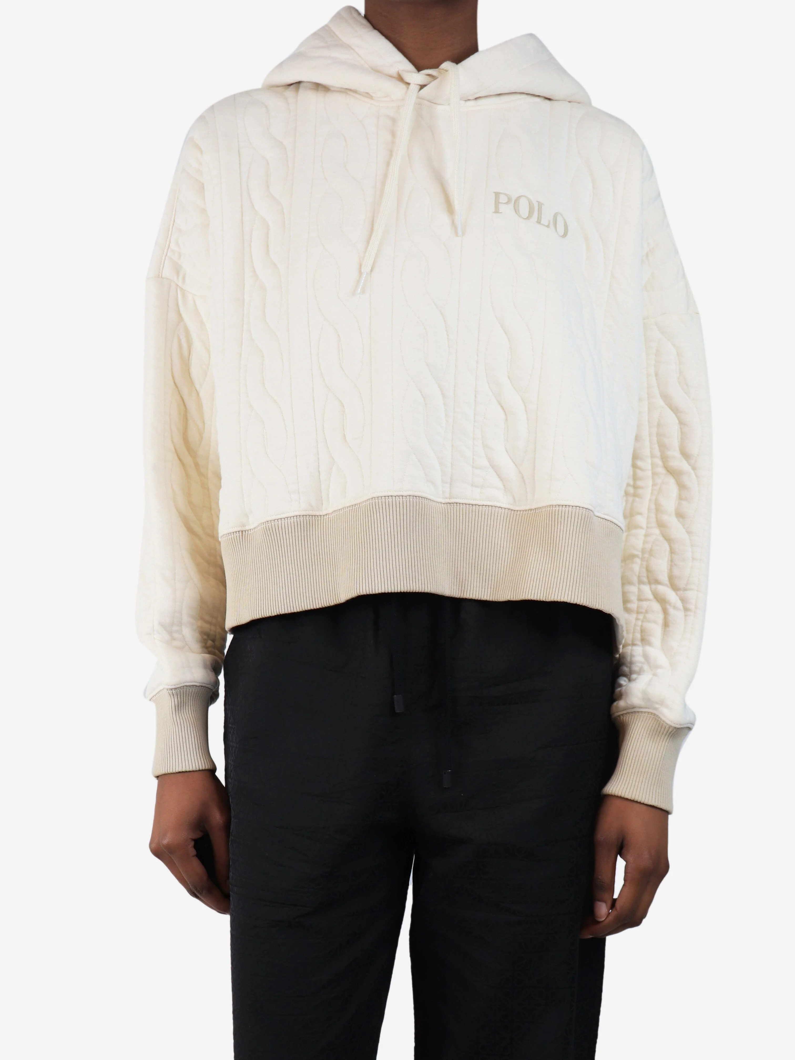 Cream Polo hoody - size XS - Image 3