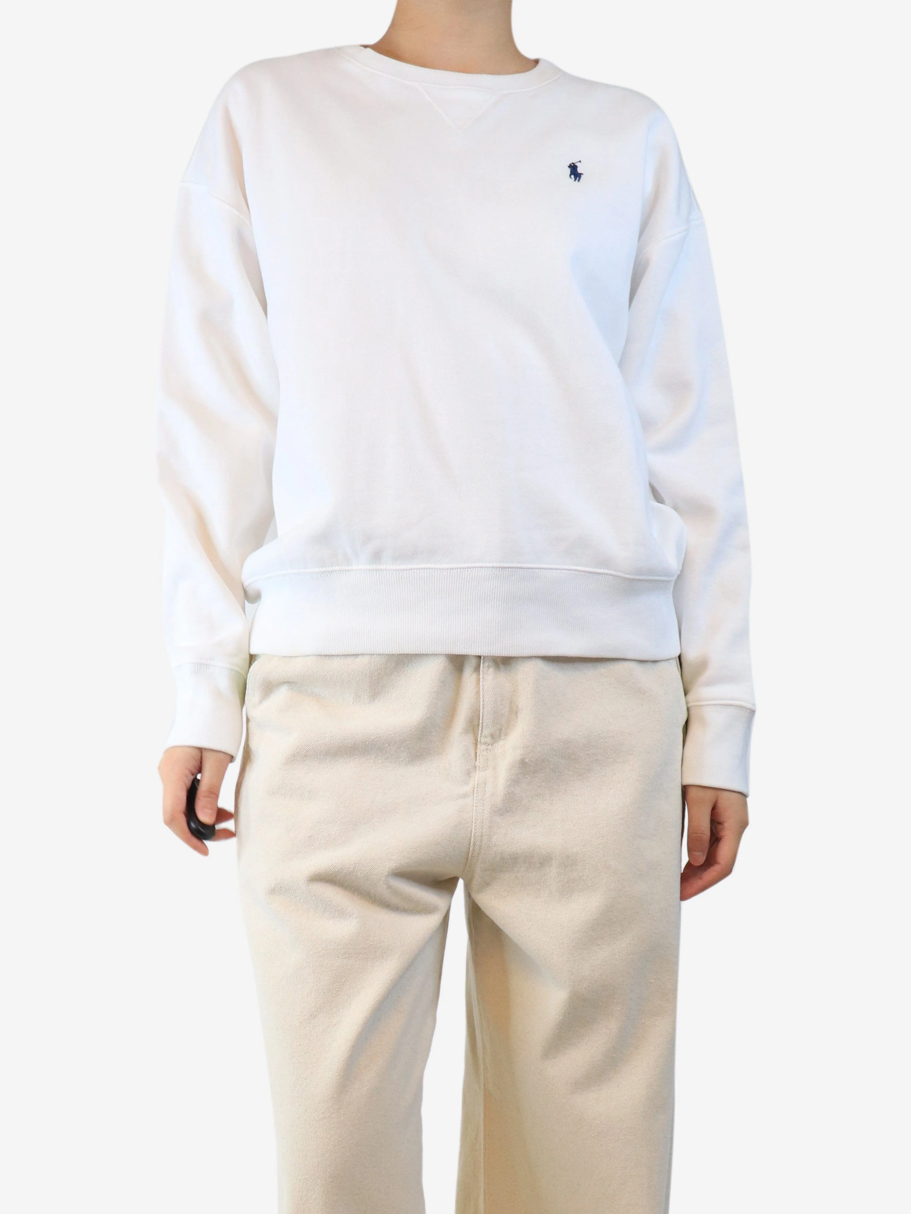 White crewneck sweatshirt - size L - Image 3