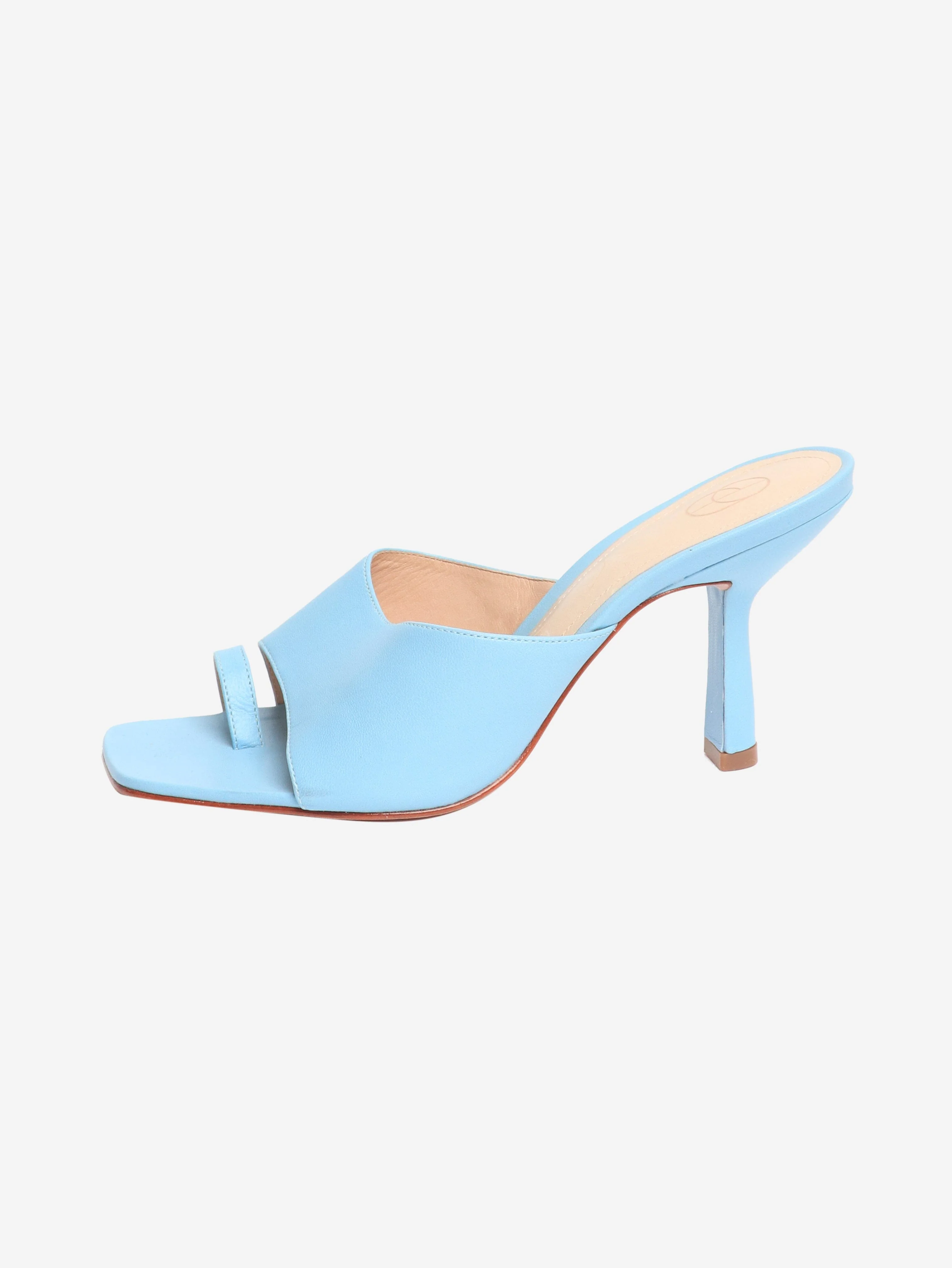 Light blue leather mules - size EU 37 (UK 4)
