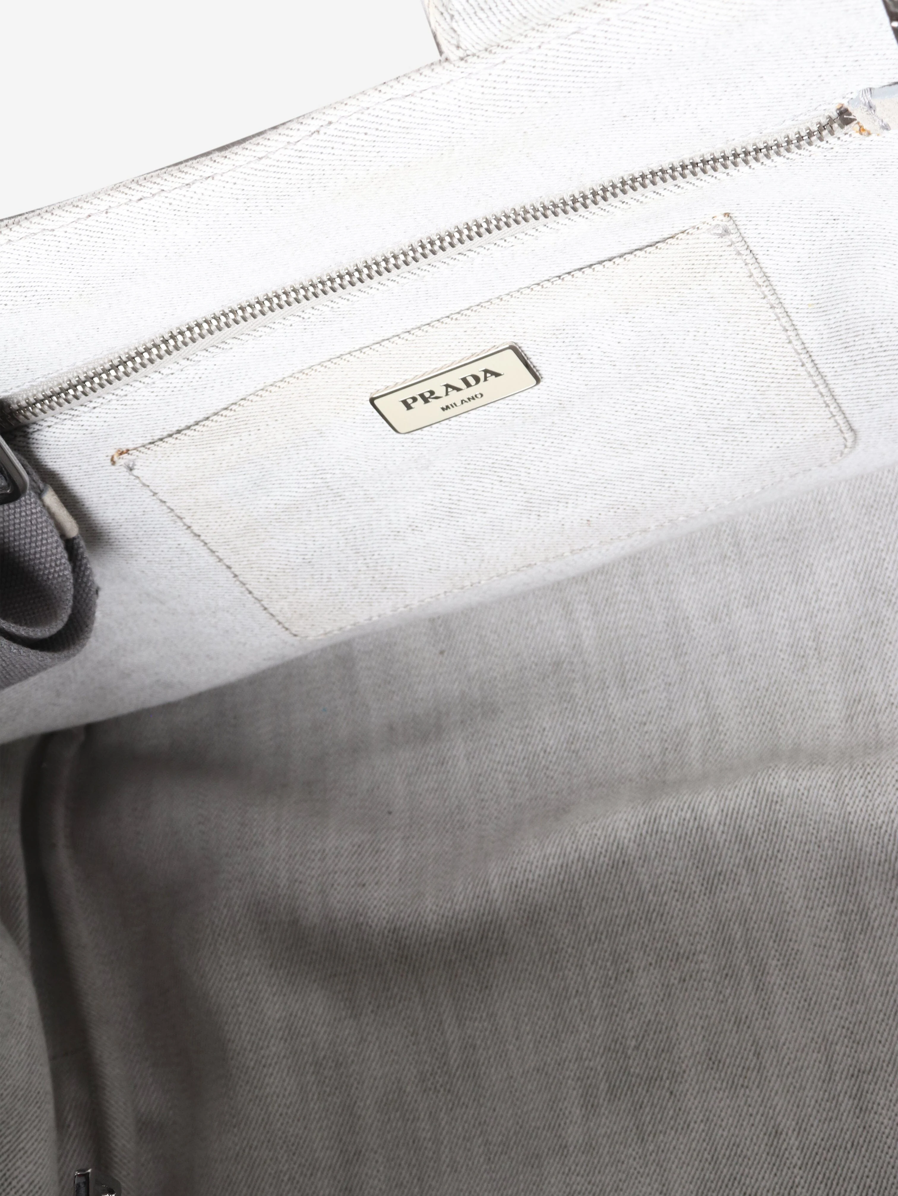 Ash grey denim bejewelled 2way tote - Image 6