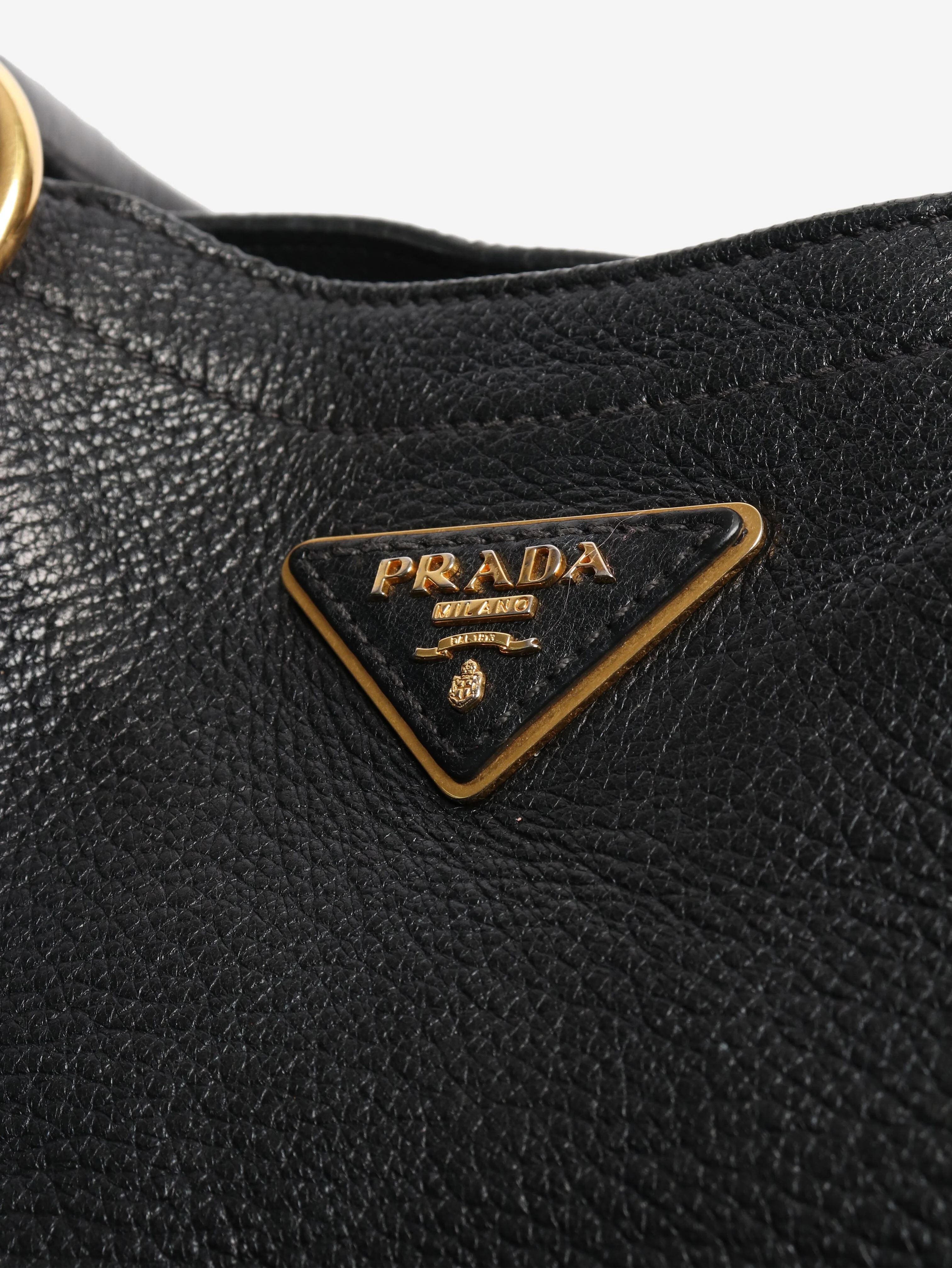 Black leather bucket bag - Image 6