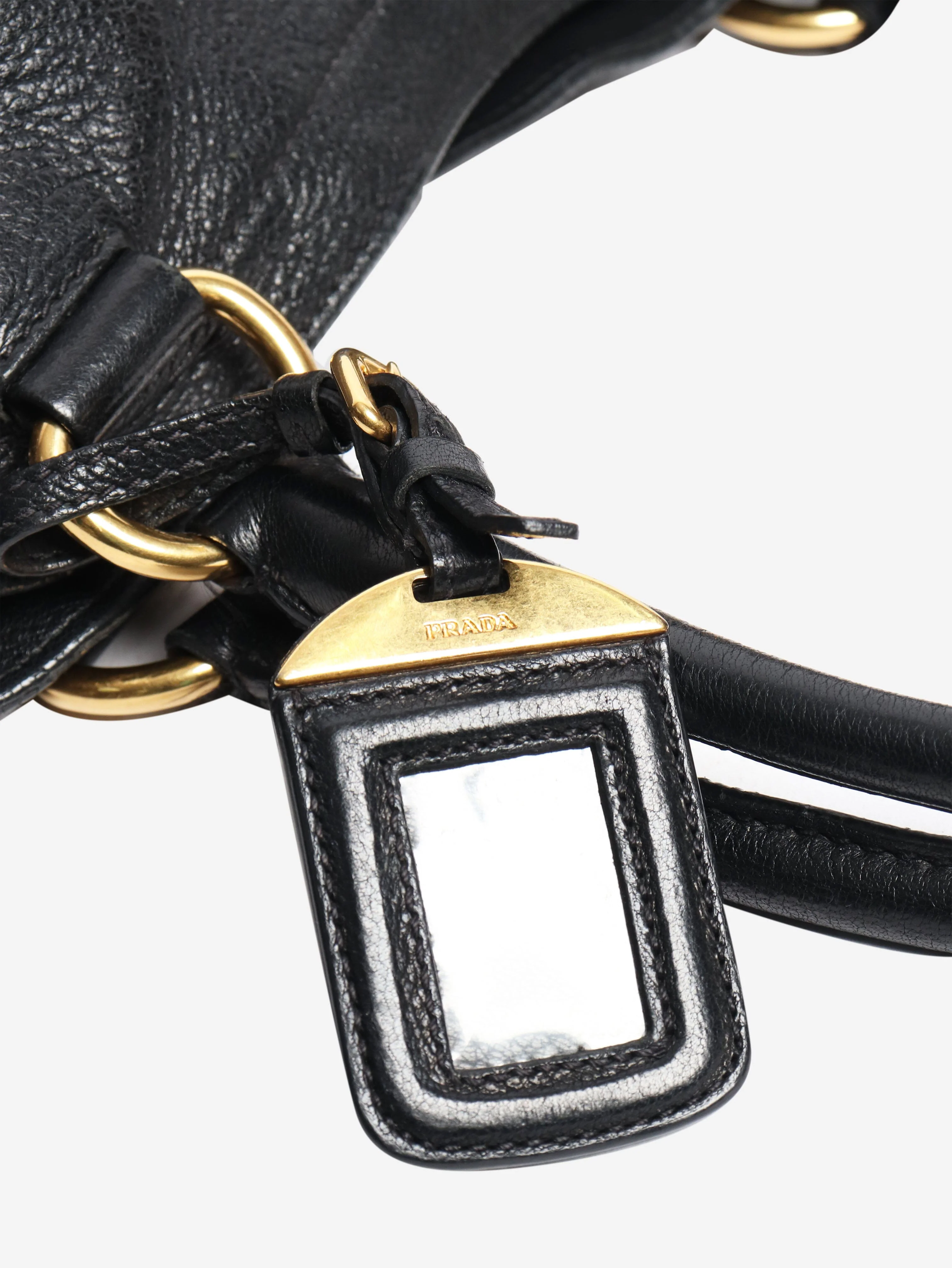 Black leather bucket bag - Image 8
