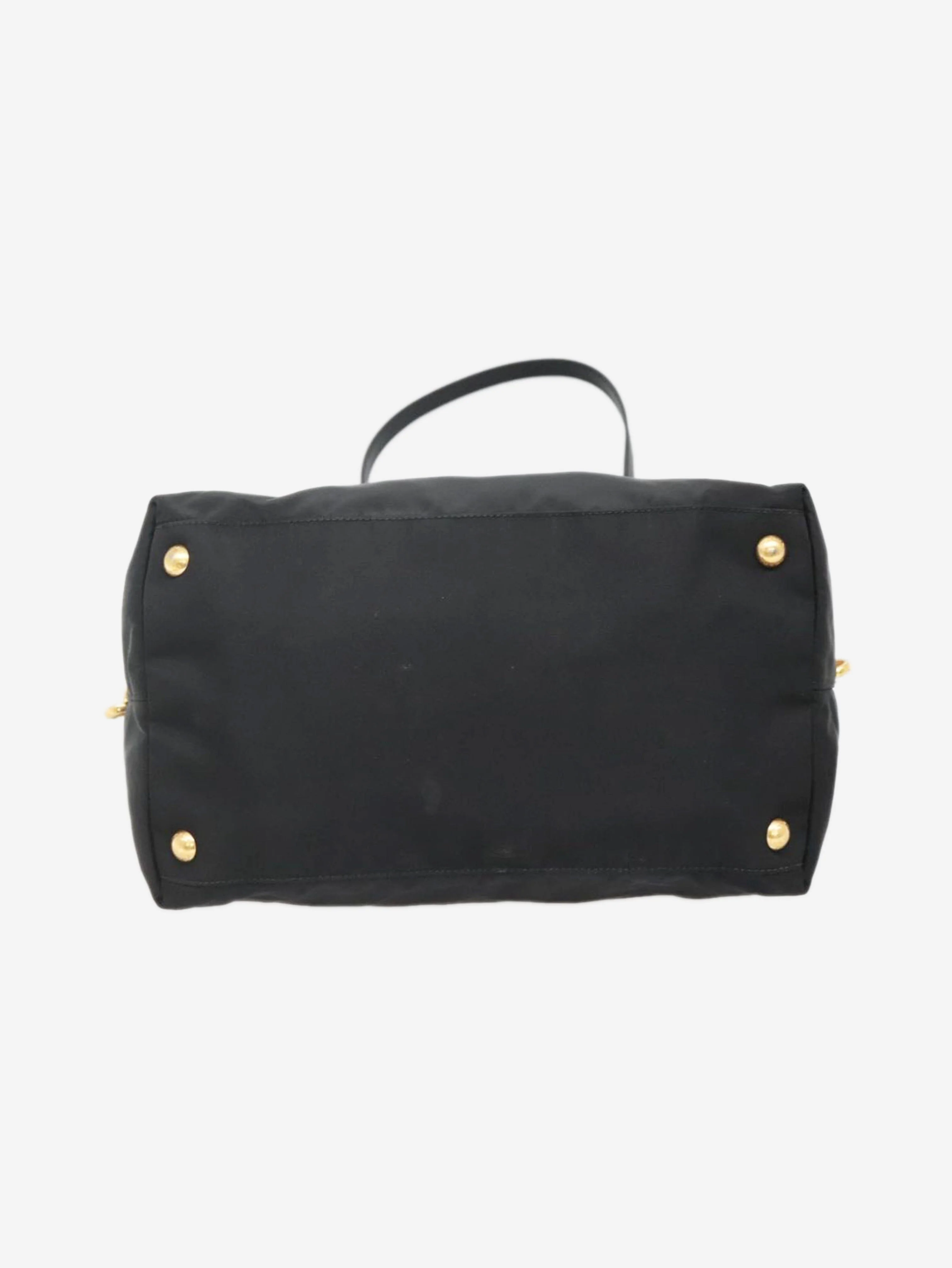 Black nylon 2way tote bag - Image 11