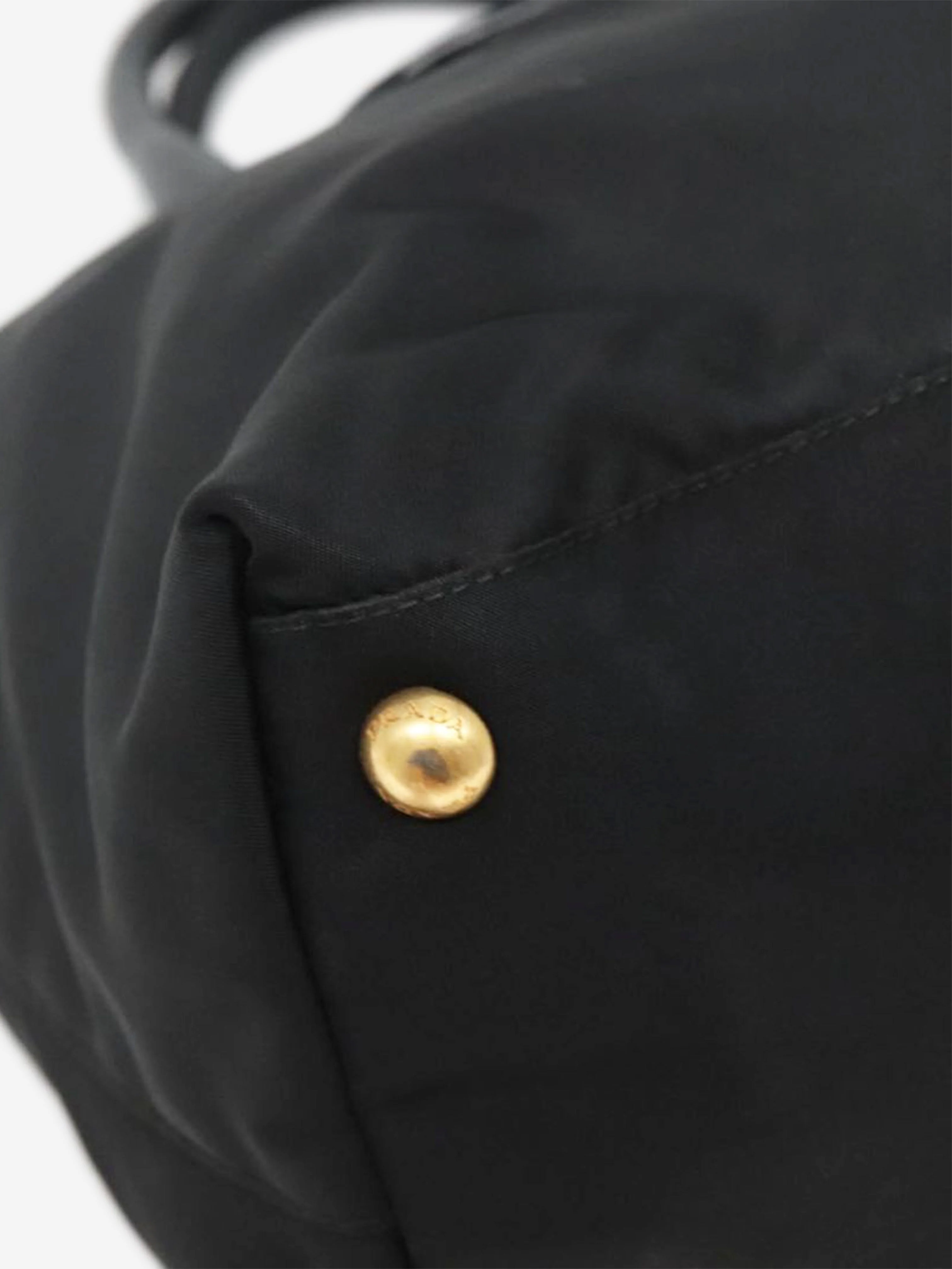 Black nylon 2way tote bag - Image 13