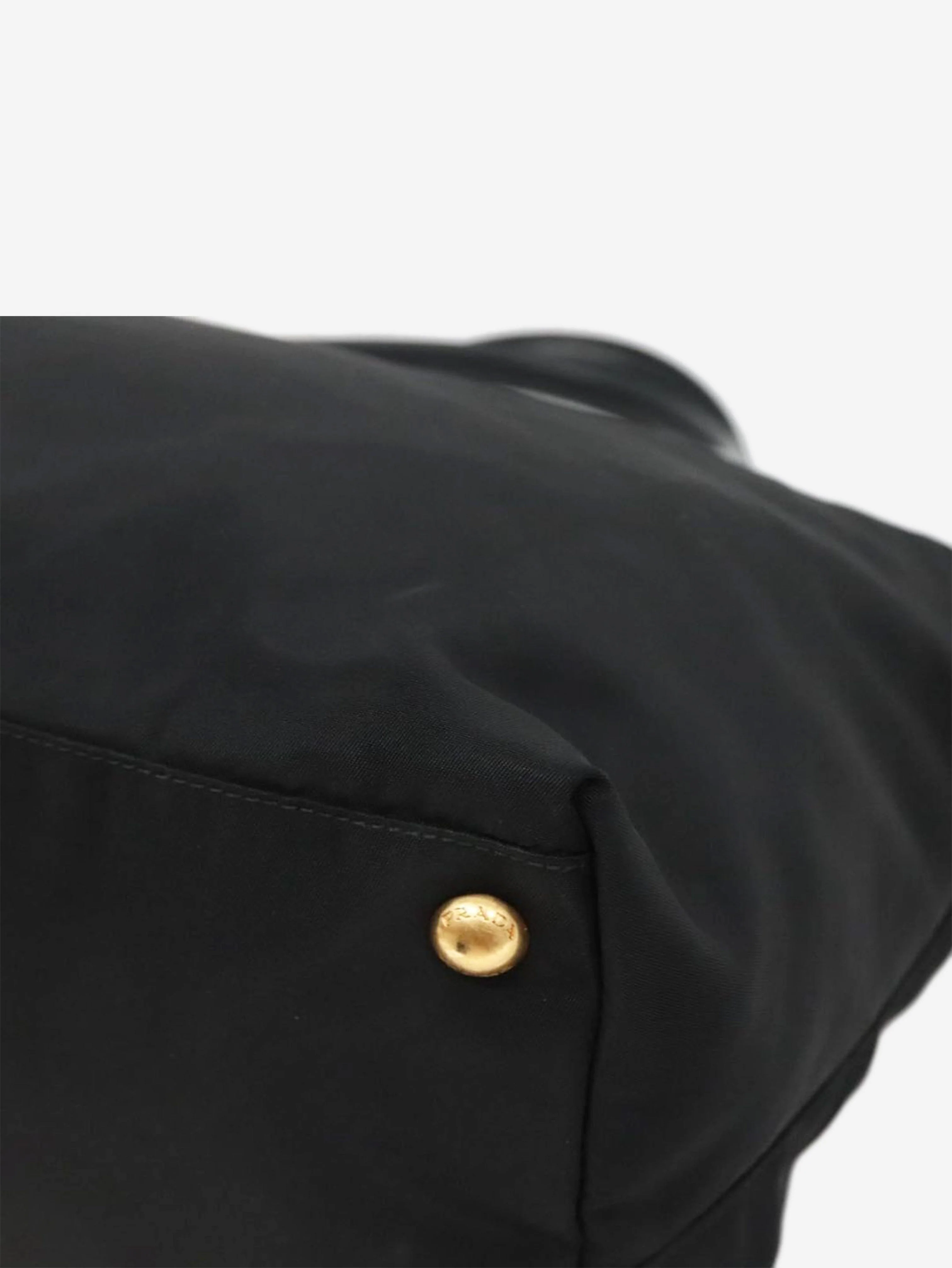 Black nylon 2way tote bag - Image 14