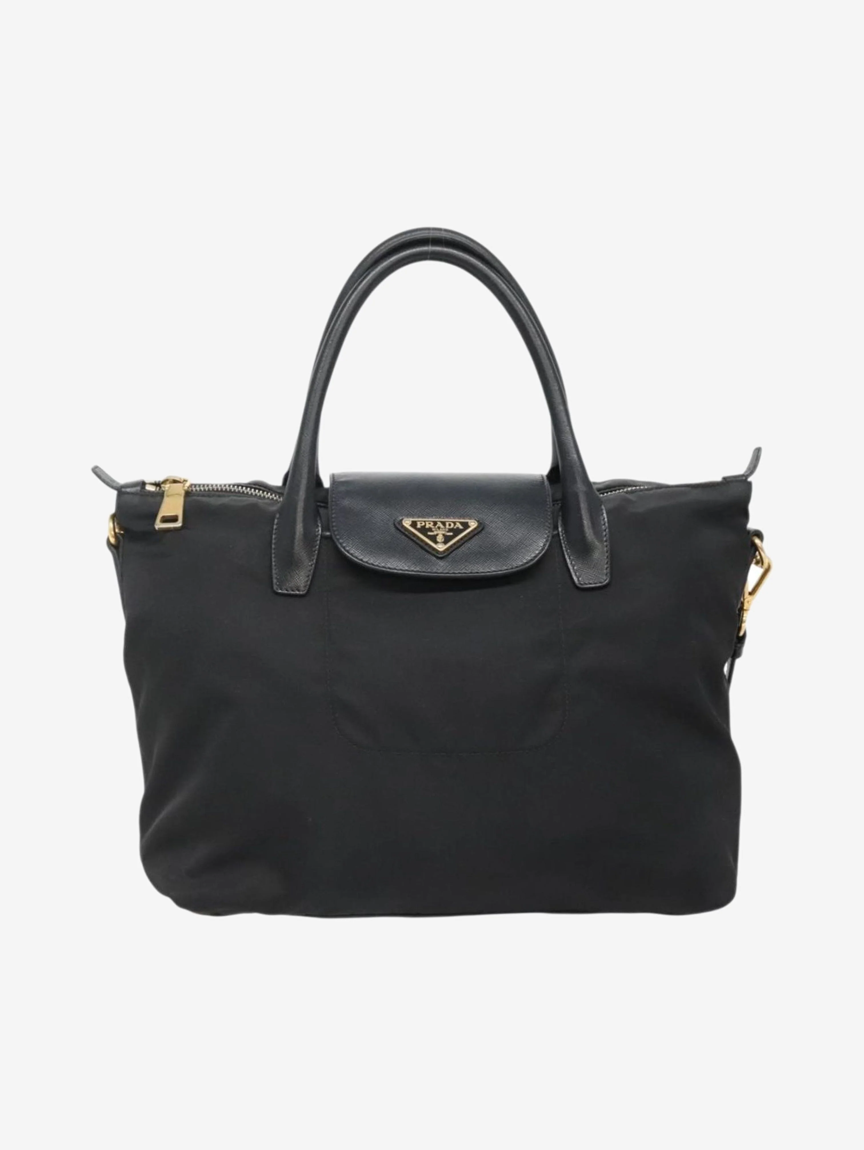 Black nylon 2way tote bag - Image 2