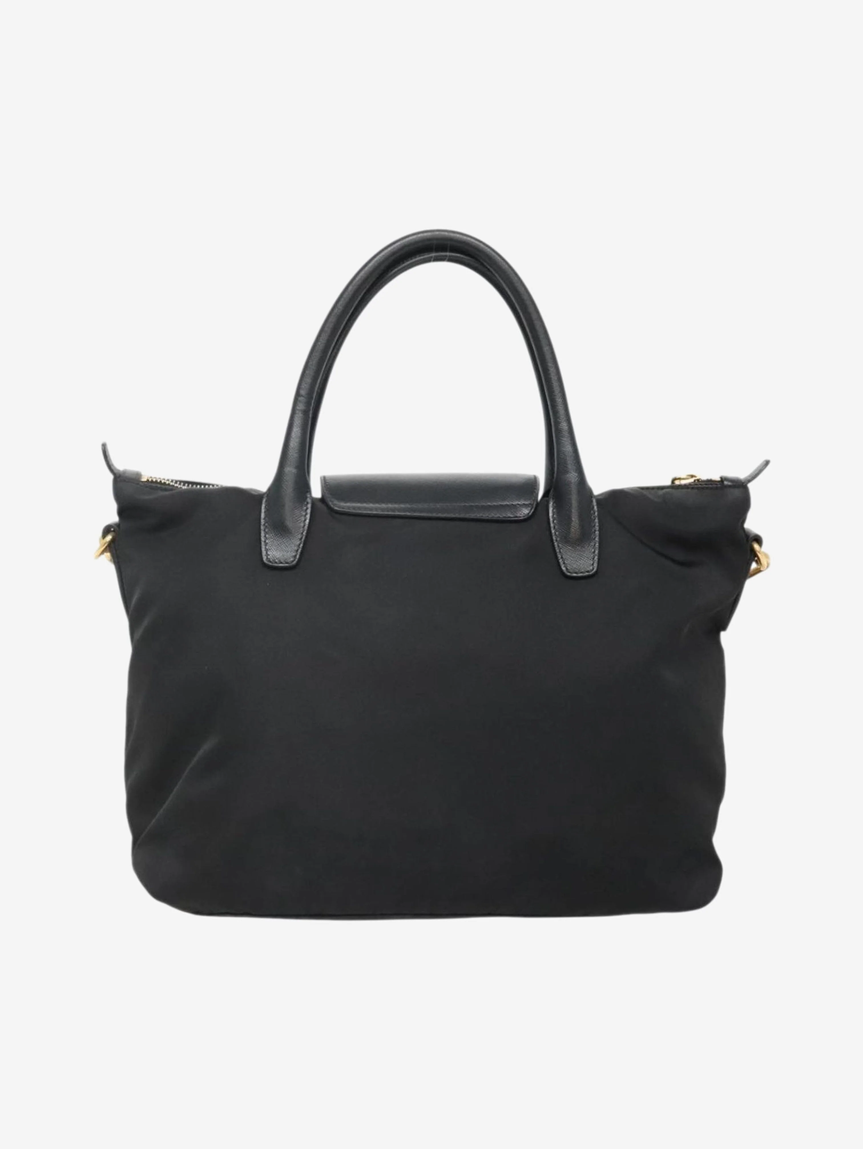 Black nylon 2way tote bag - Image 3